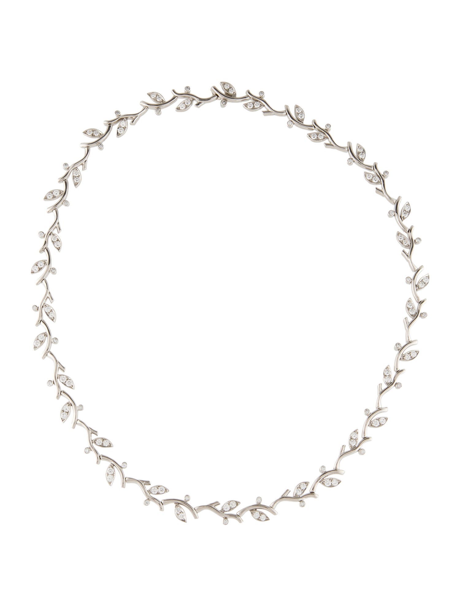 Tiffany & Co. Vintage Platinum 2.38ctw Diamond Garland Collar Necklace