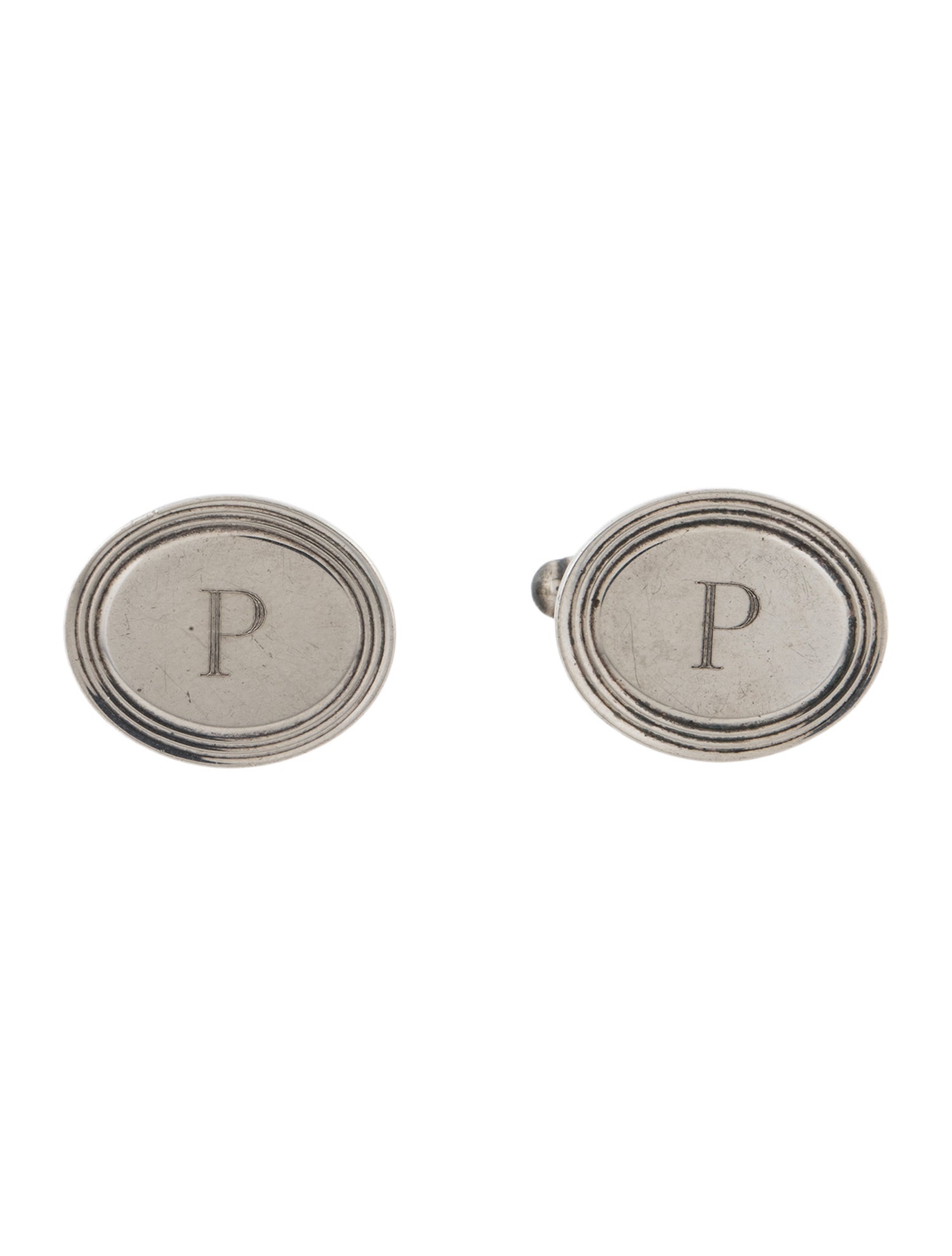 Tiffany & Co. Engine-Turned Oval Cufflinks