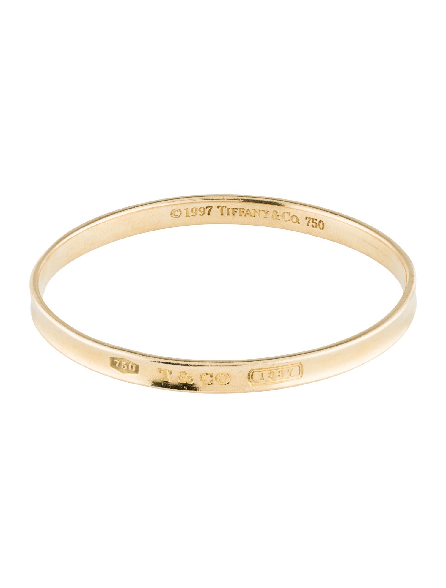 Tiffany & Co. Vintage 18K 1837 Bangle