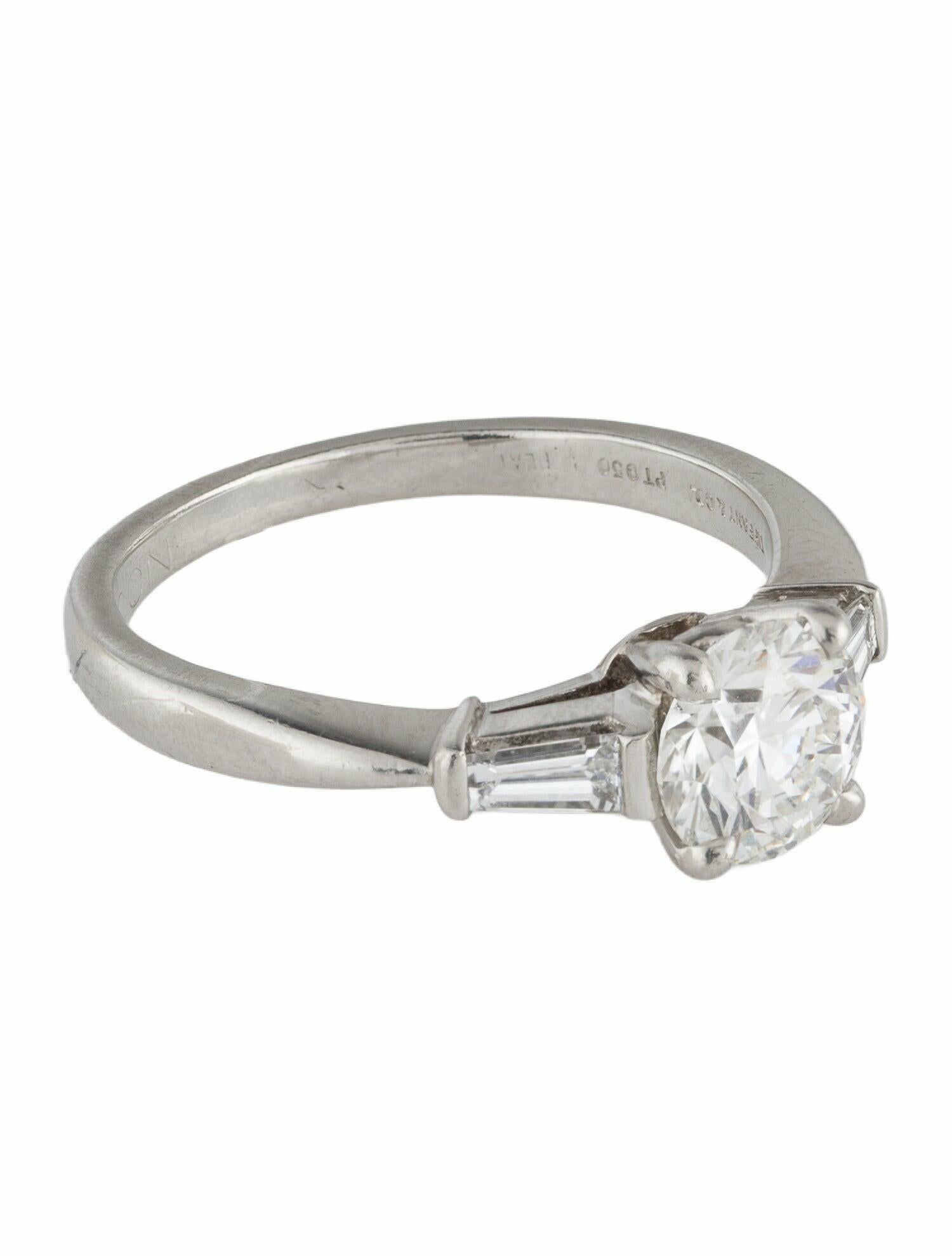 Tiffany & Co. Vintage Platinum 1.23ctw Three-Stone Diamond Engagement Ring