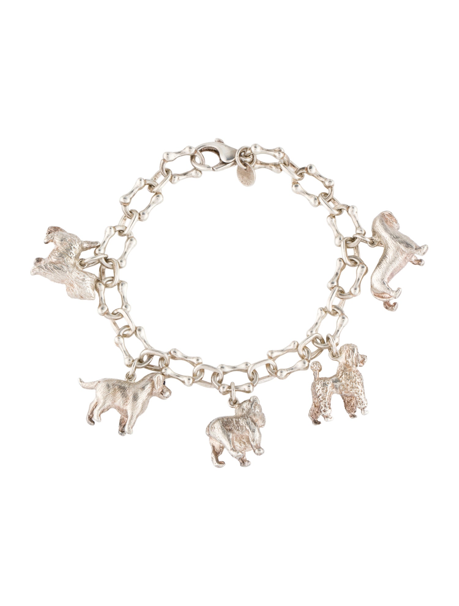 Tiffany & Co. Sapphire Dog & Bone Charm Bracelet