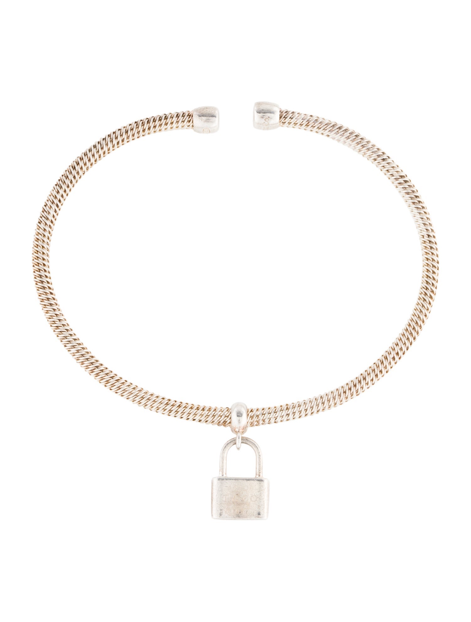 Tiffany & Co. 1837 Lock Charm Cuff Bracelet