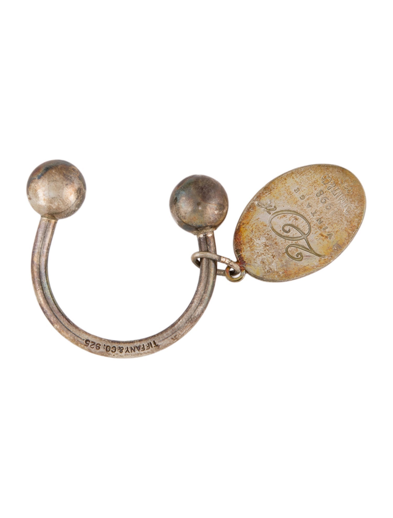 Tiffany & Co. metal keychain charm