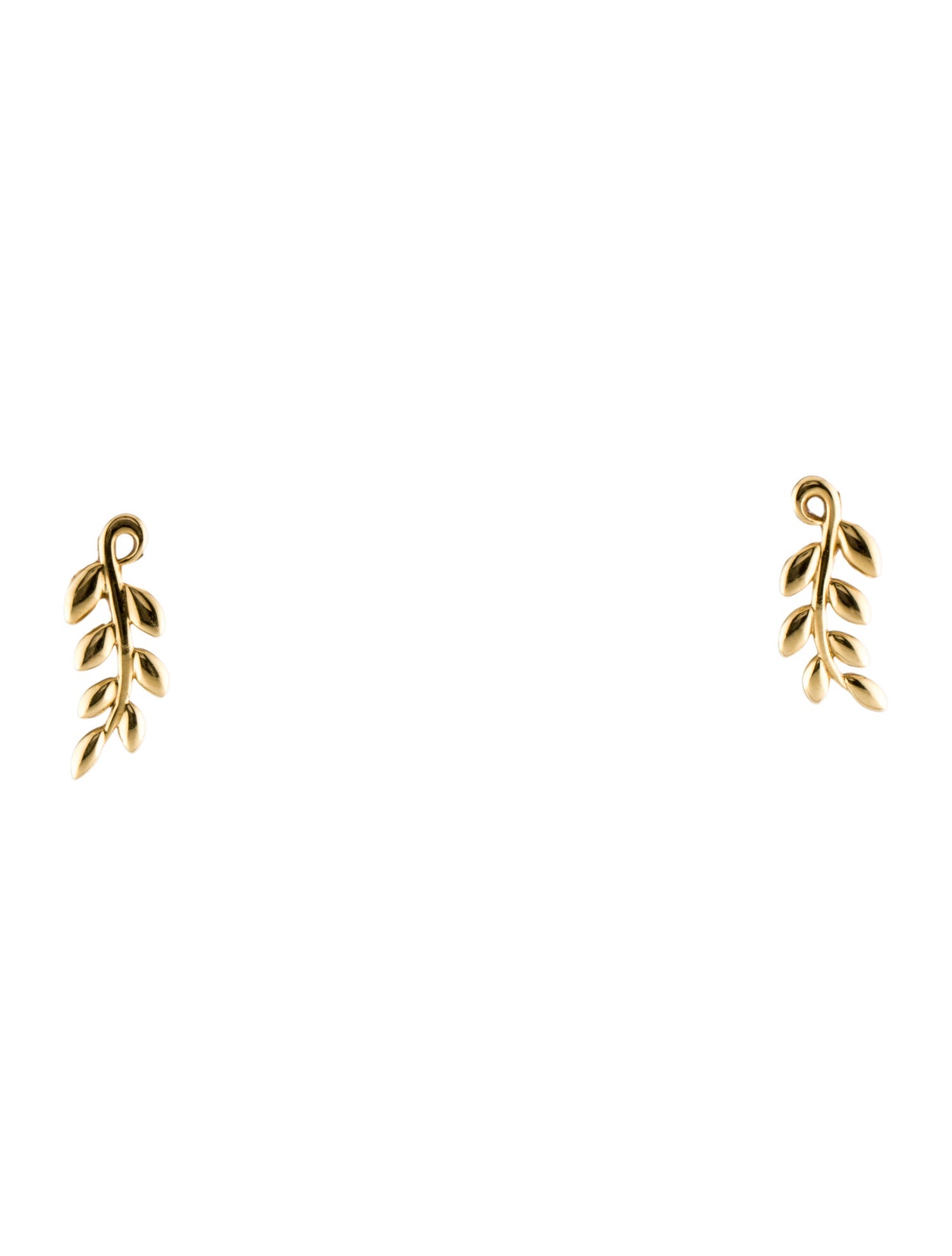 Tiffany & Co. 18K Olive Leaf Climber Earrings