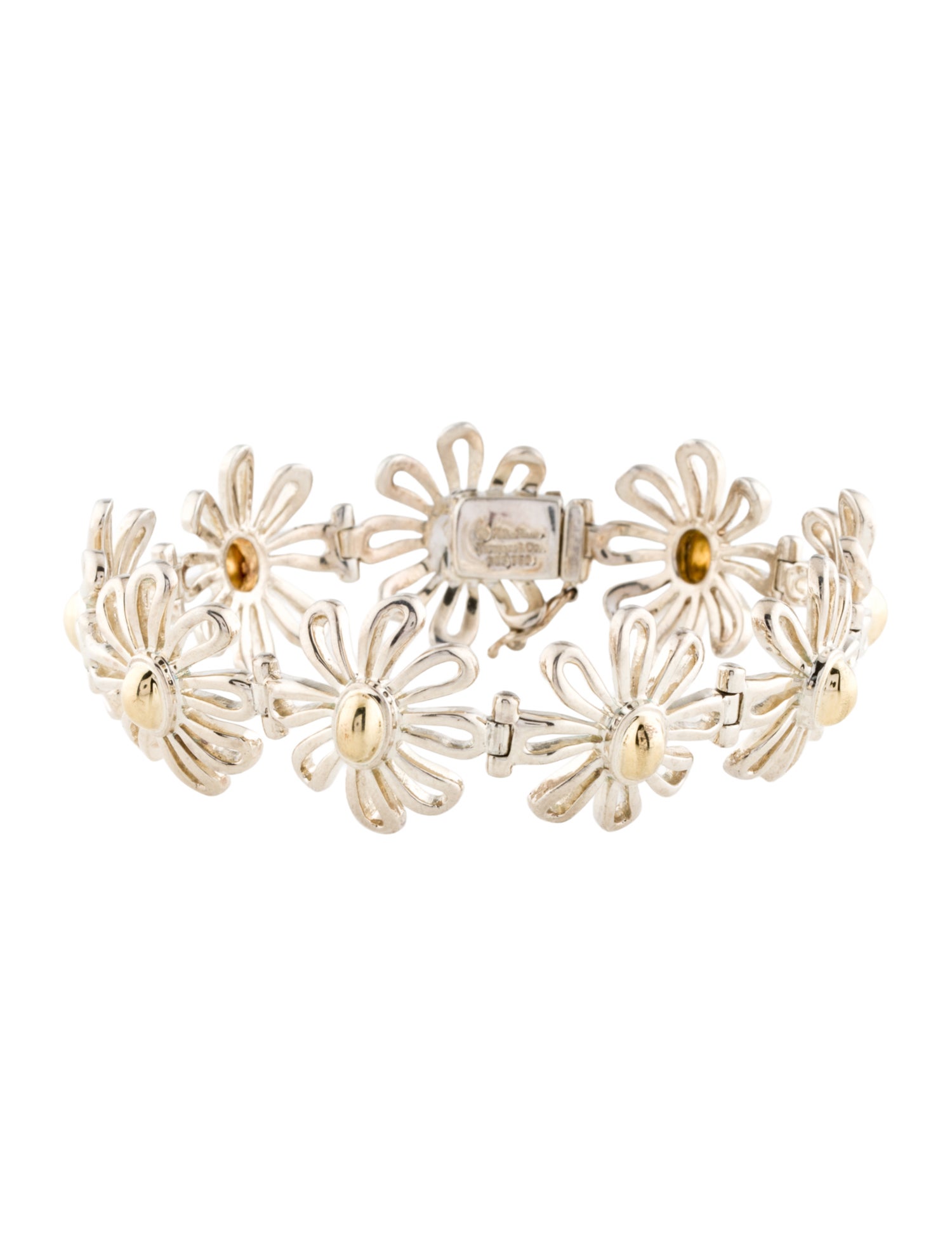 Tiffany & Co. Vintage Two-Tone Daisy Link Bracelet