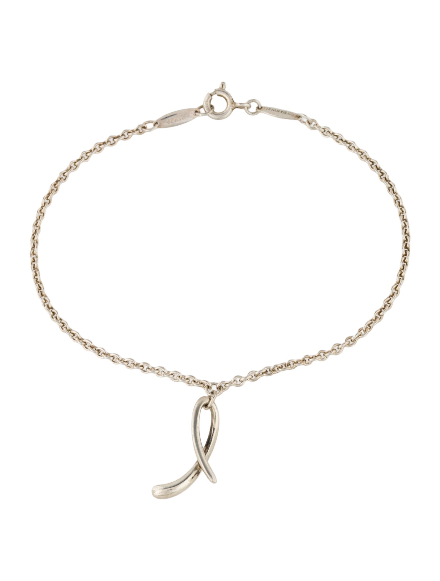 Tiffany & Co. Mini Alphabet 'L' Charm Bracelet