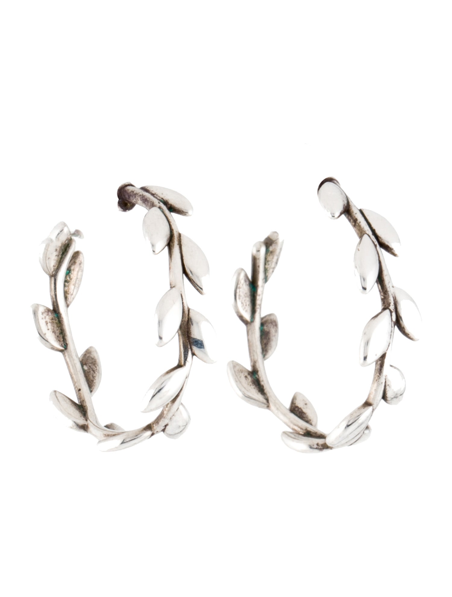 Tiffany & Co. Olive Leaf Hoop Earrings