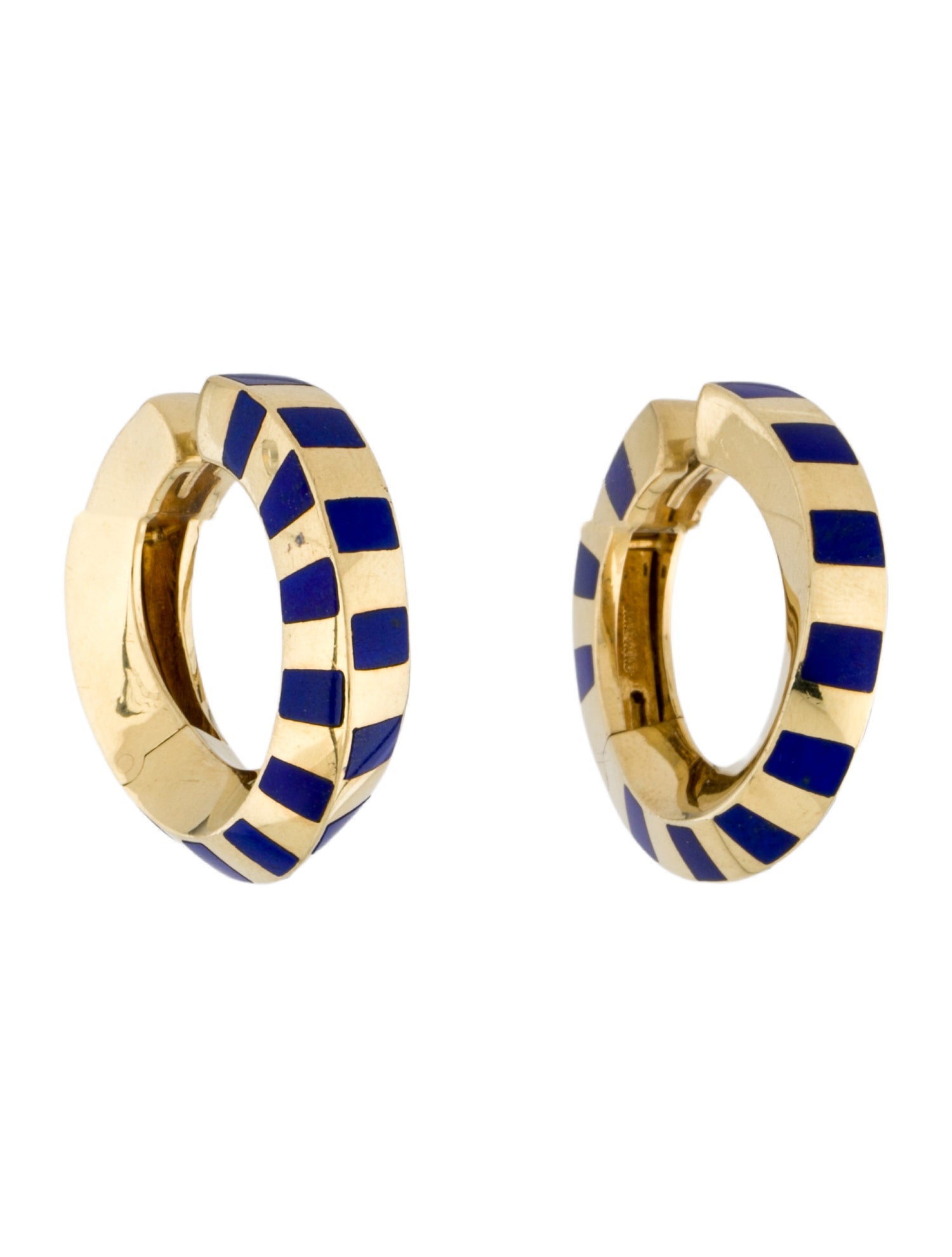 Tiffany & Co. 18K Enamel Hoop Earrings