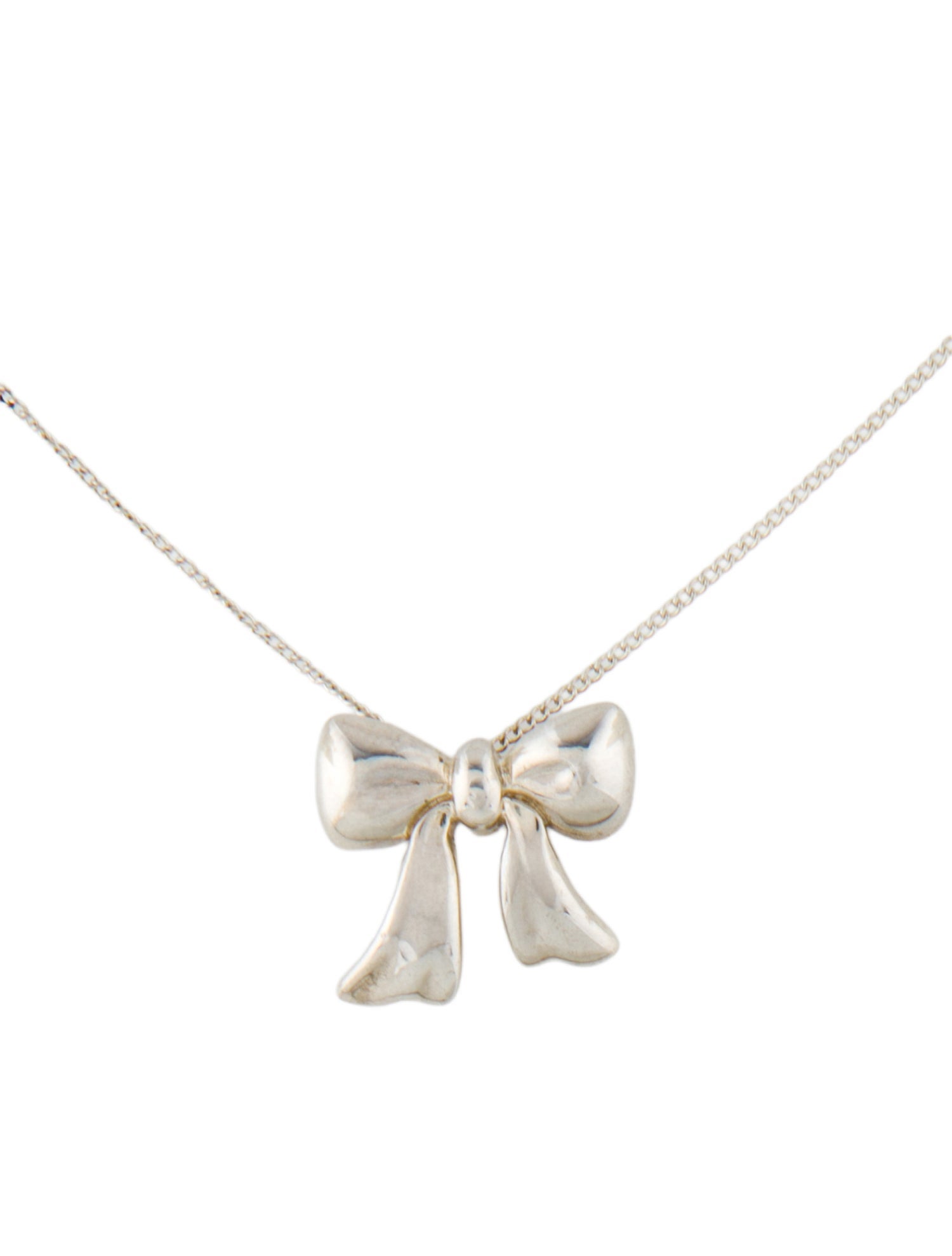 Tiffany & Co. Vintage Bow Pendant Necklace