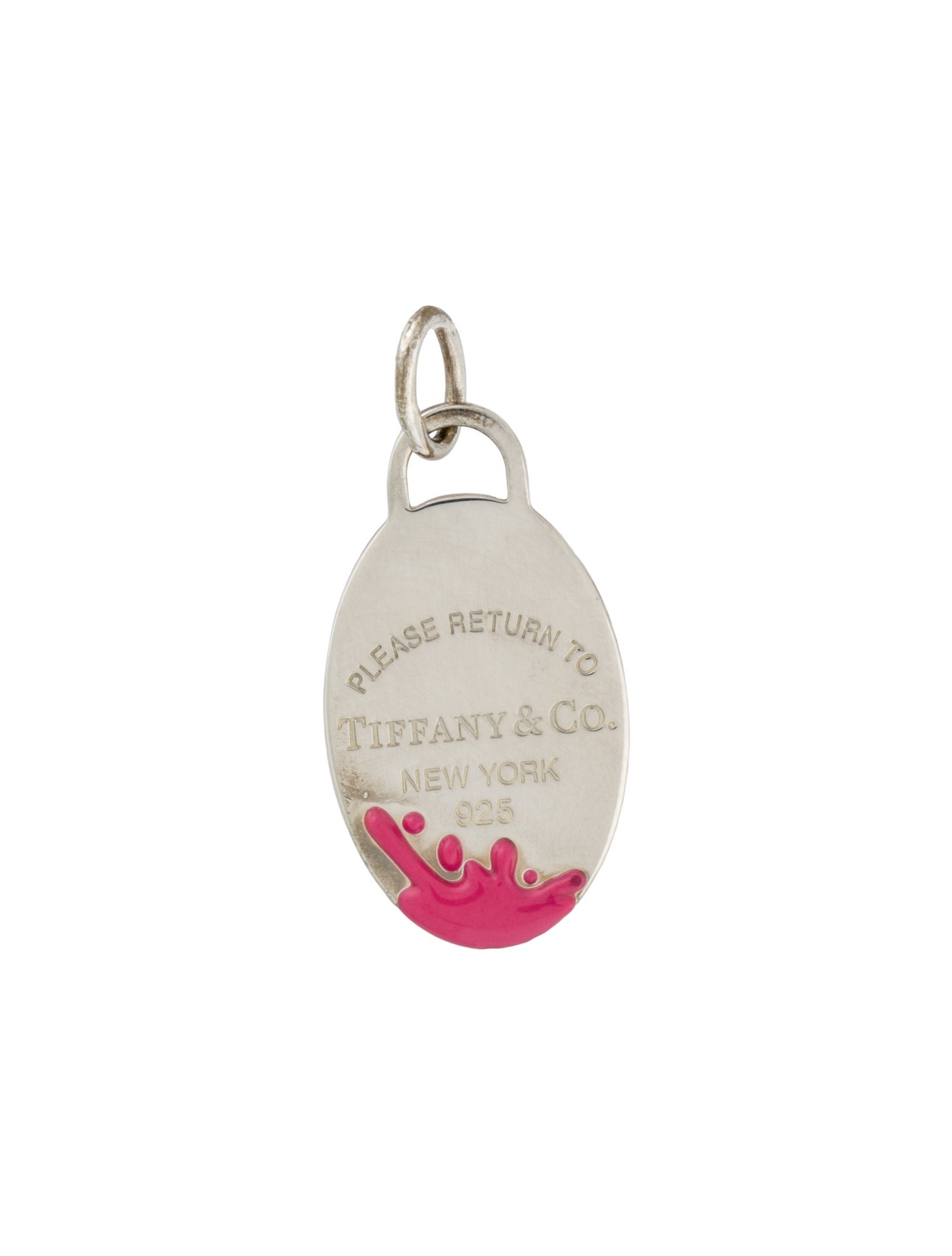 Tiffany & Co. Enamel Color Splash Oval Tag Pendant