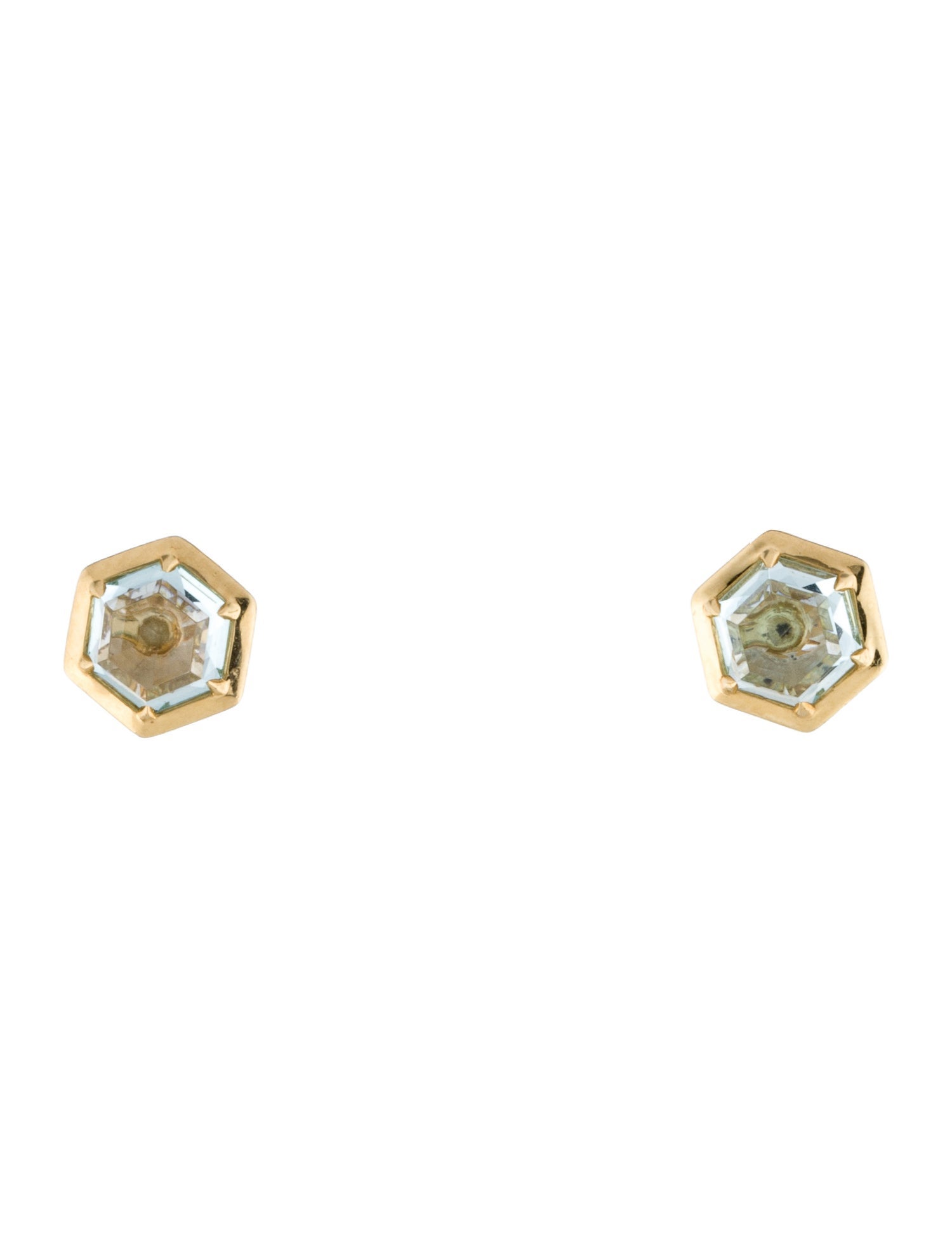 Tiffany & Co. 18K Topaz Paloma's Studio Hexagon Stud Earrings