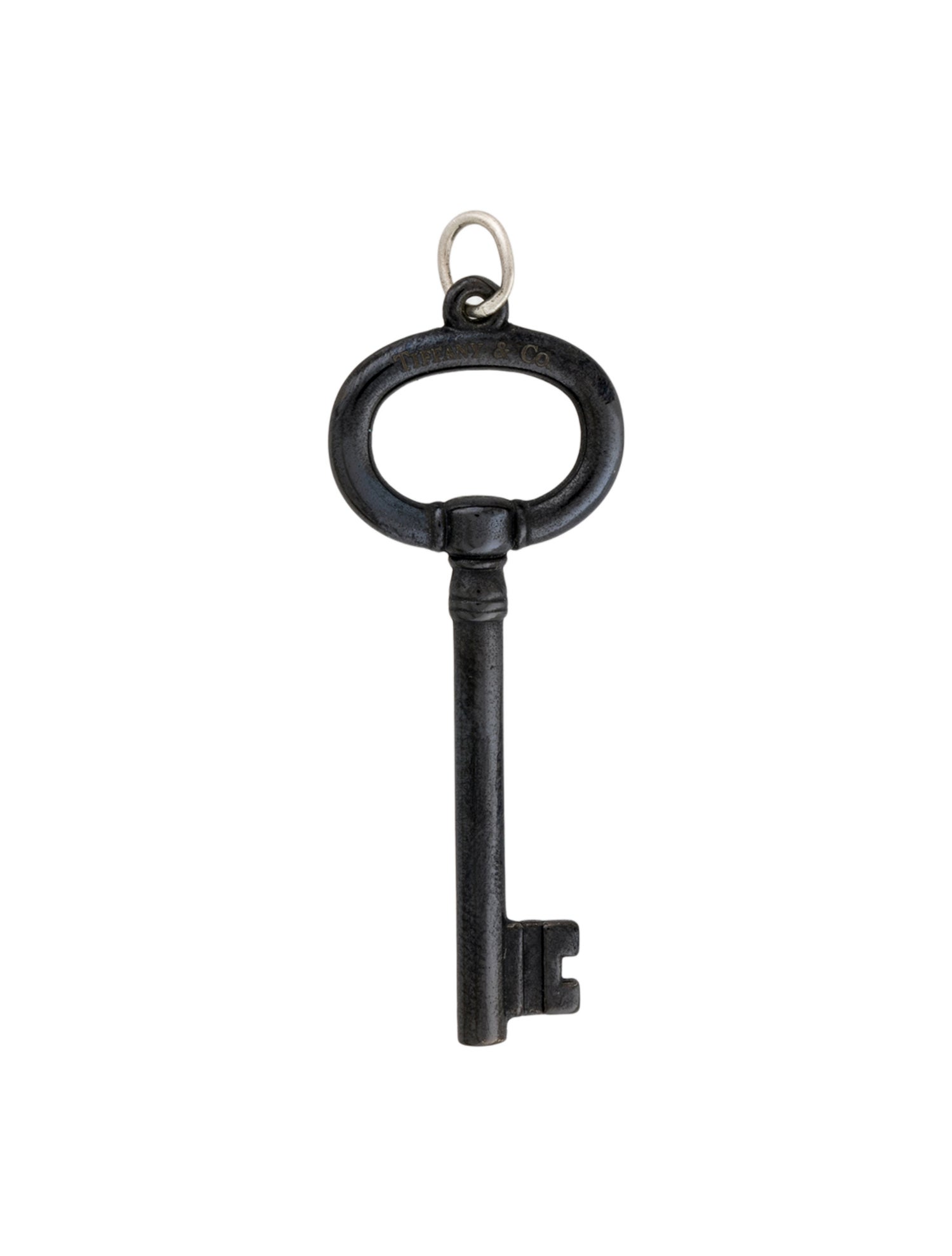 Tiffany & Co. Titanium Oval Key Pendant