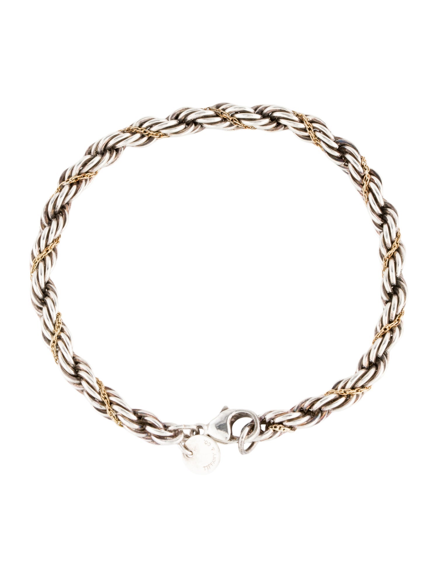 Tiffany & Co. Two-Tone Twisted Rope Chain Bracelet