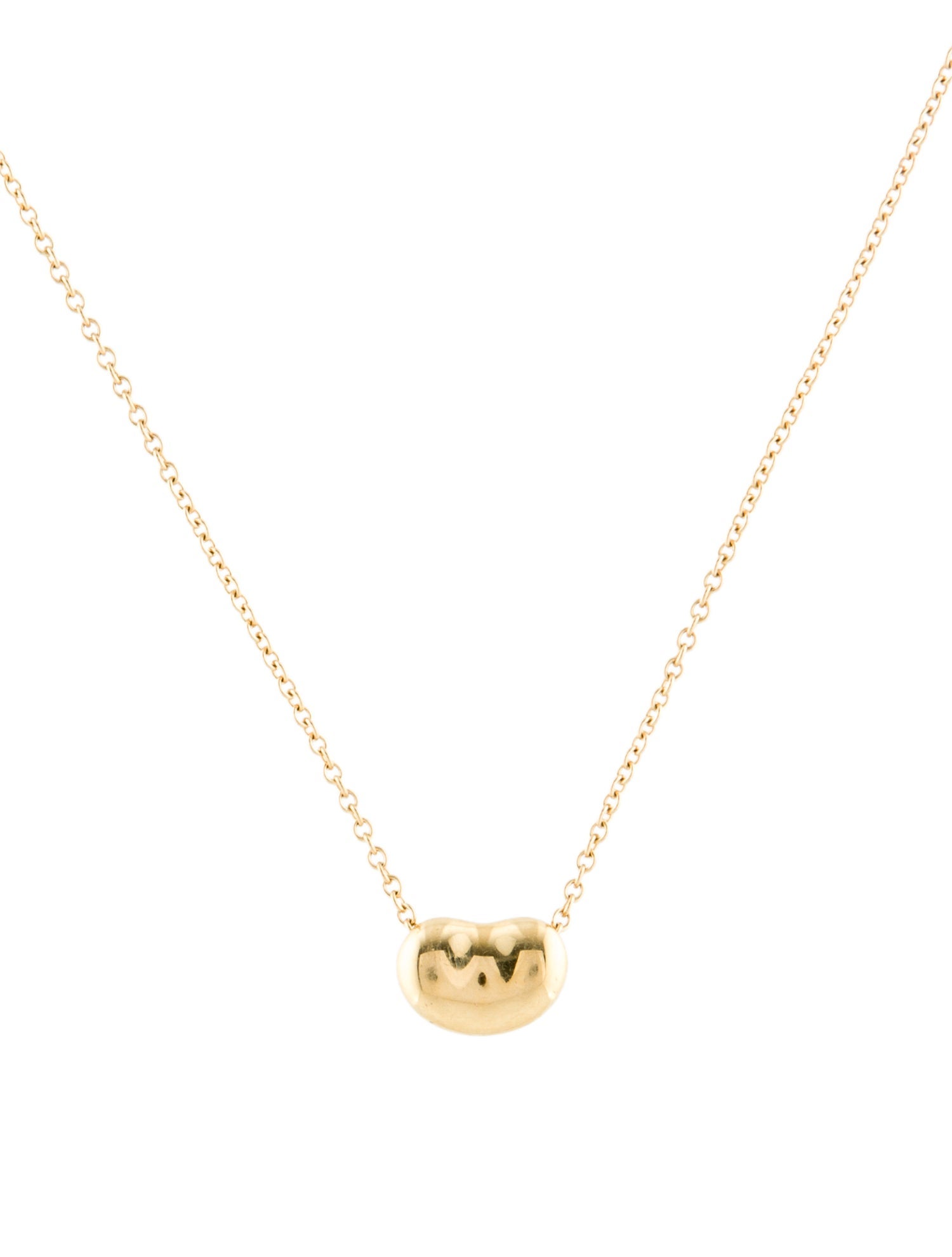 Tiffany & Co. 18K Bean Pendant Necklace
