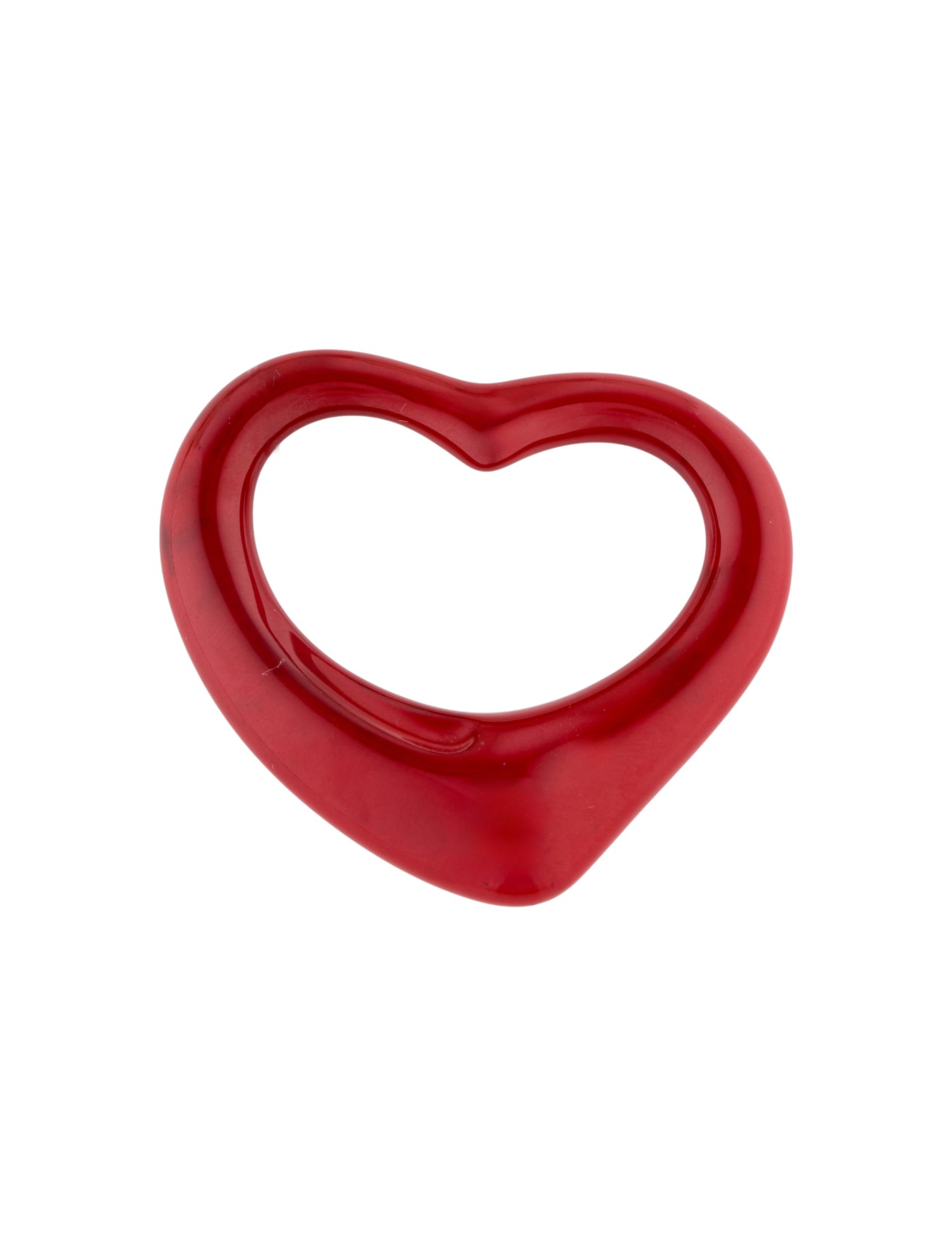 Tiffany & Co. Wood & Lacquer Open Heart Pendant