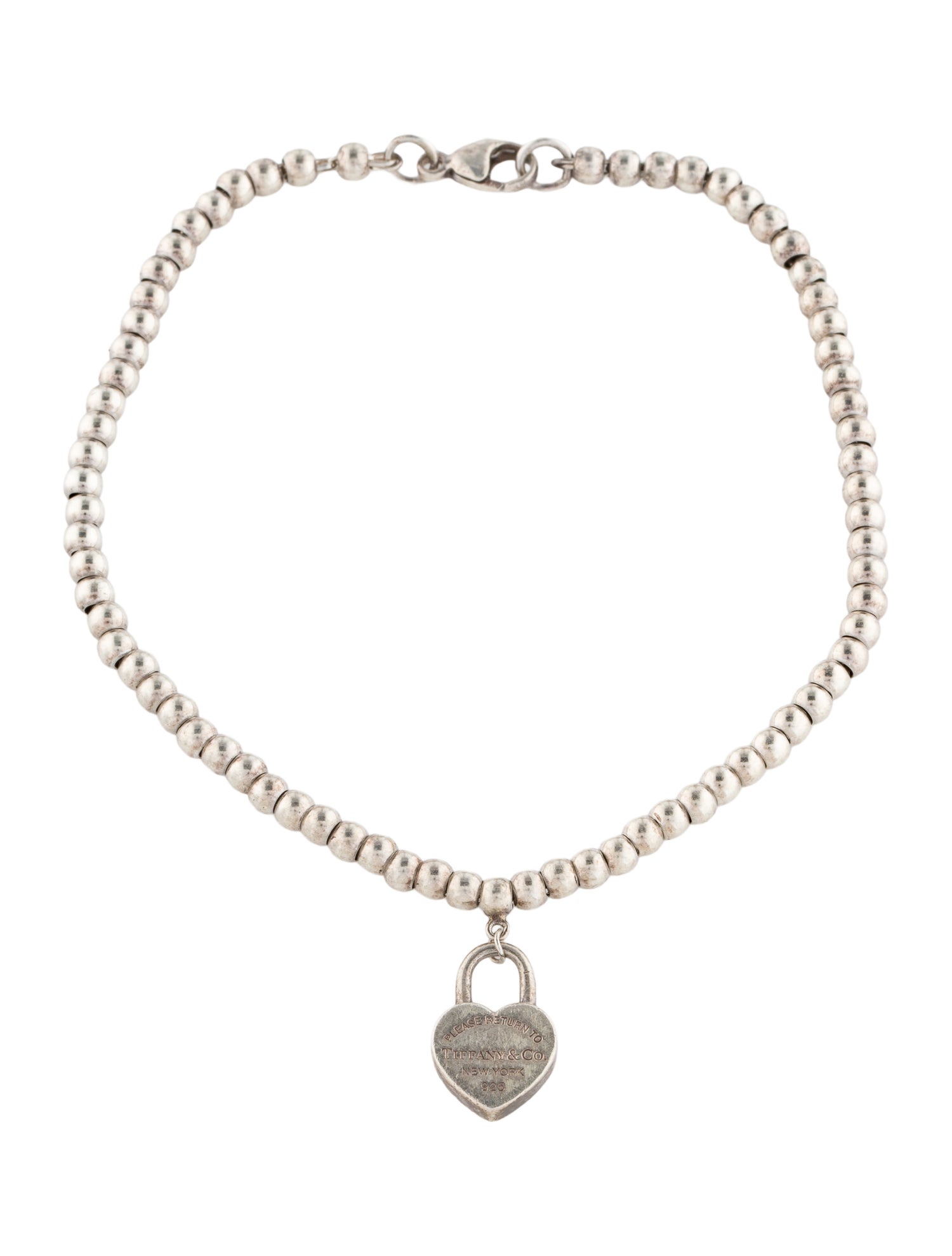 Tiffany & Co. Heart Lock Bead Bracelet