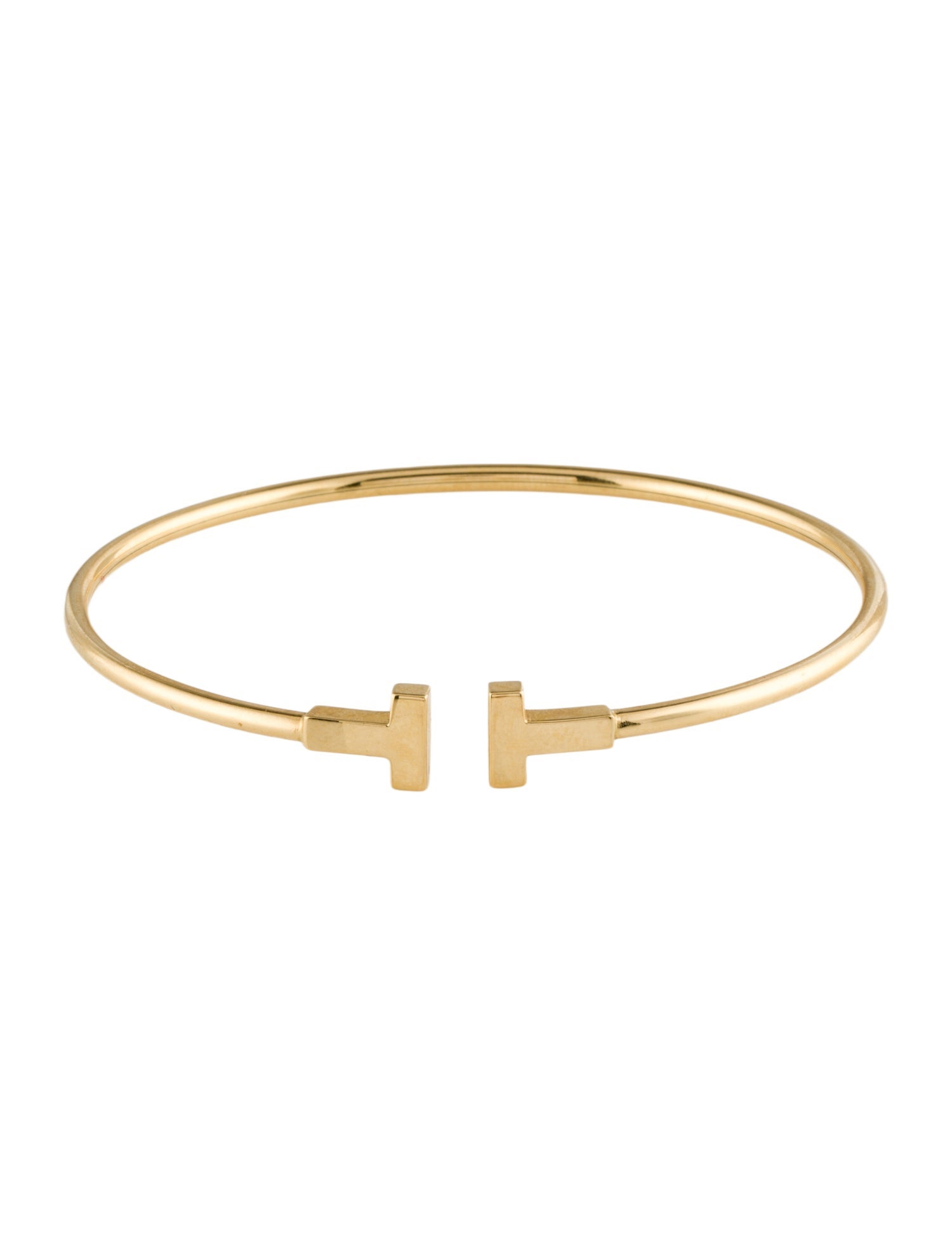 Tiffany & Co. 18K T Narrow Wire Cuff Bracelet