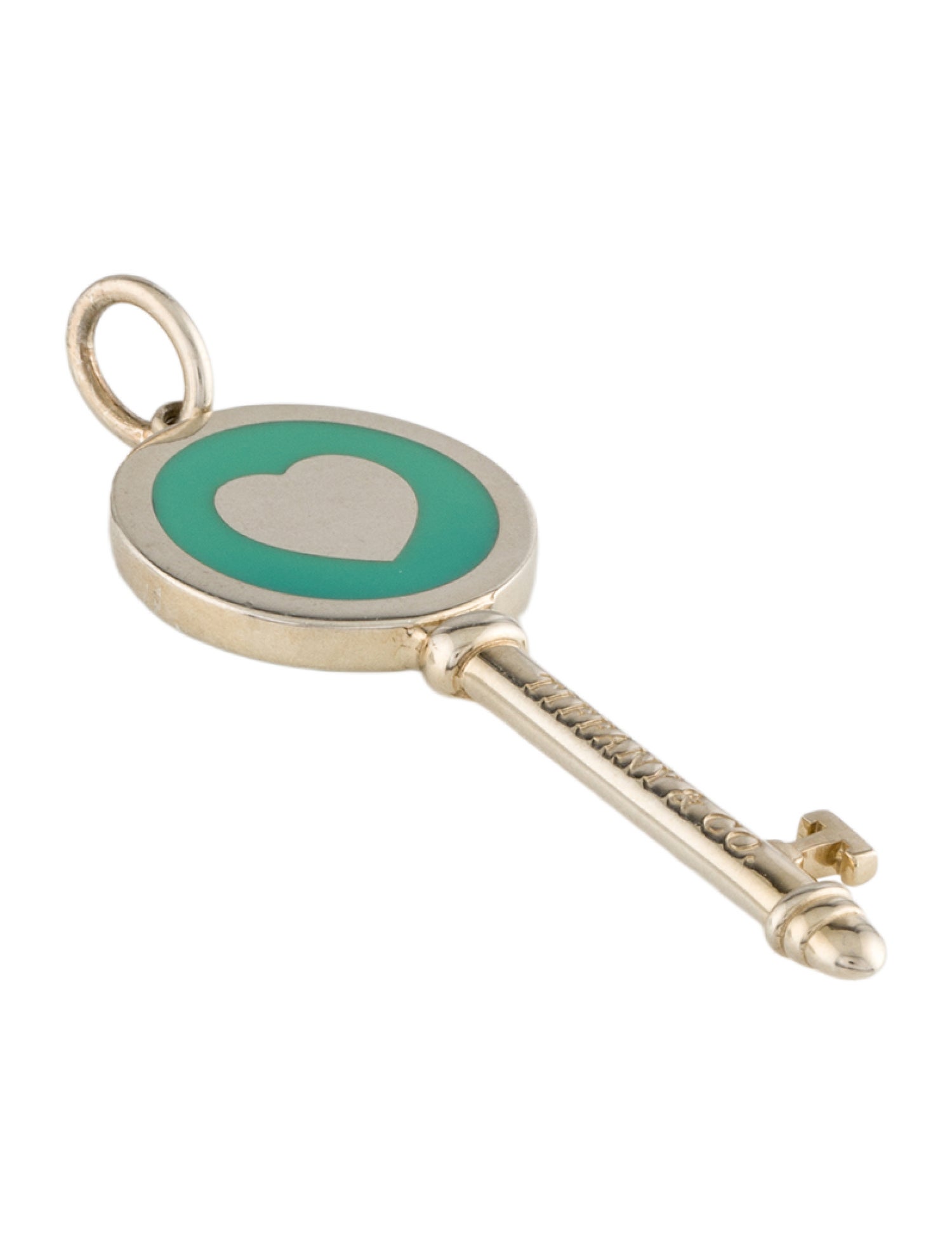 Tiffany & Co. Enamel Heart Key Pendant