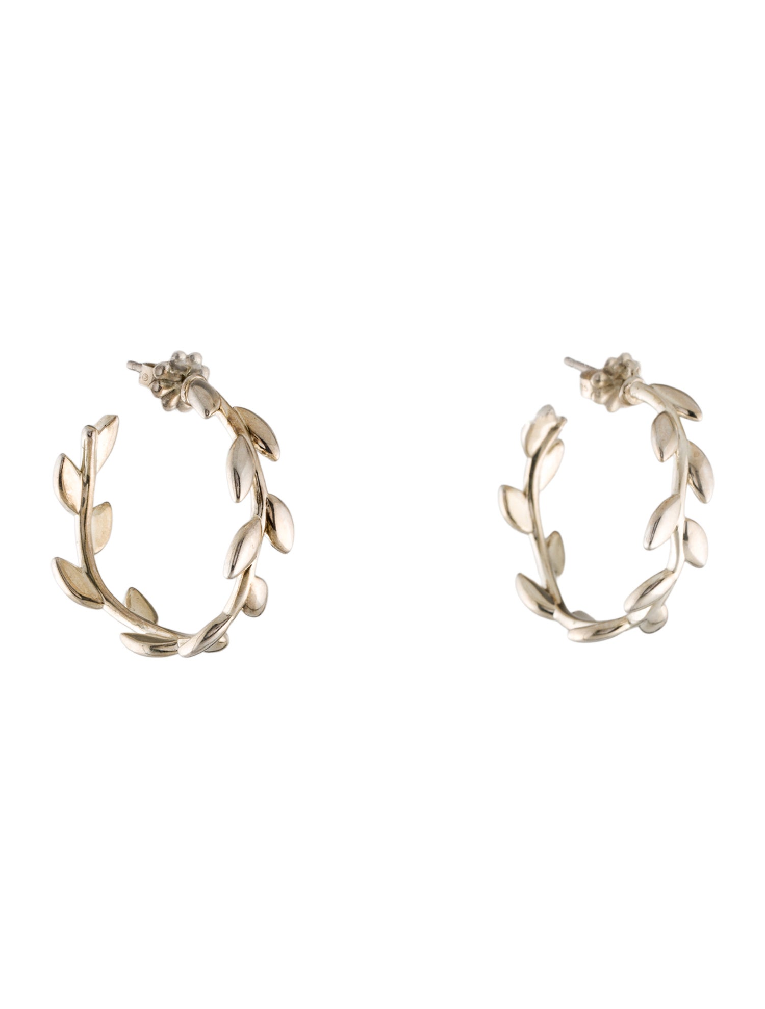 Tiffany & Co. Olive Leaf Hoop Earrings