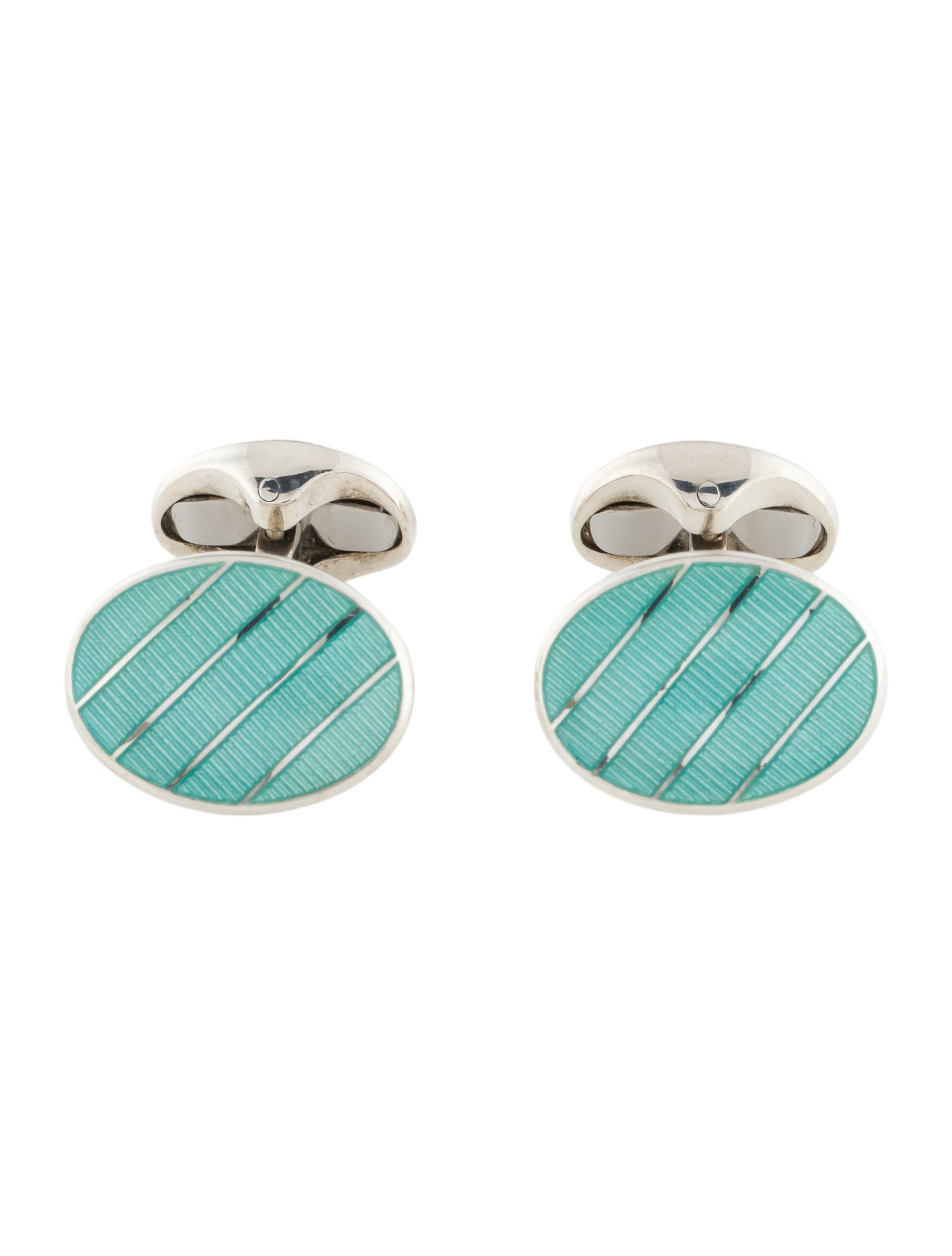 Tiffany & Co. Enamel Oval Cufflinks