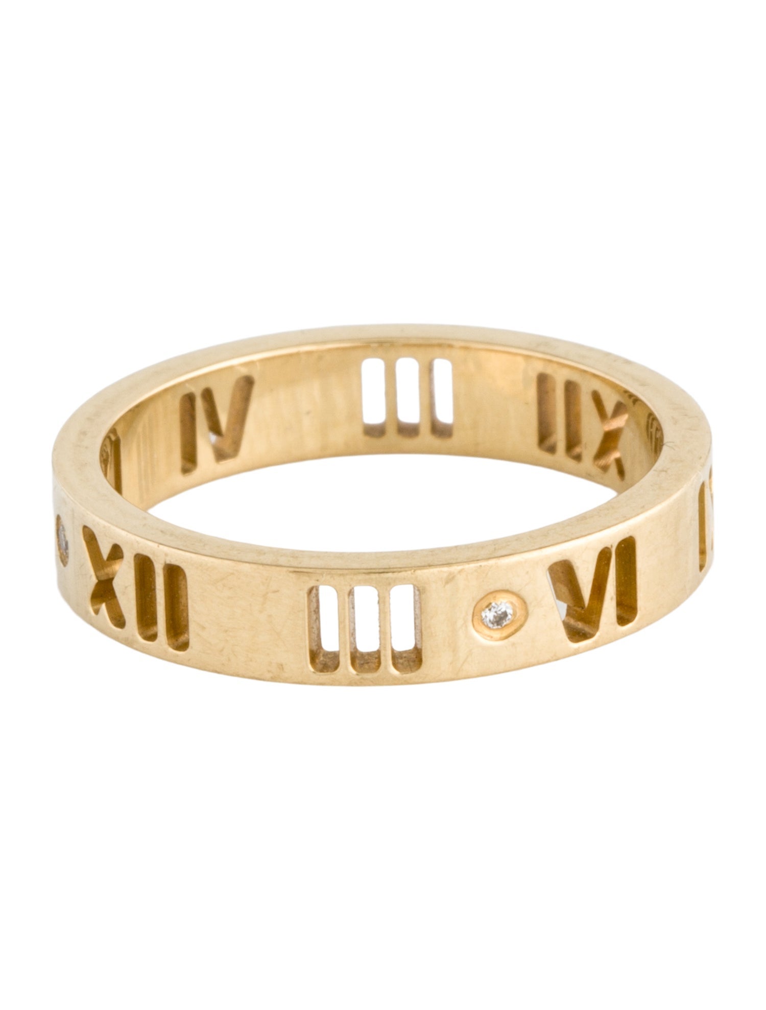 Tiffany & Co. 18K Diamond Pierced Atlas Band