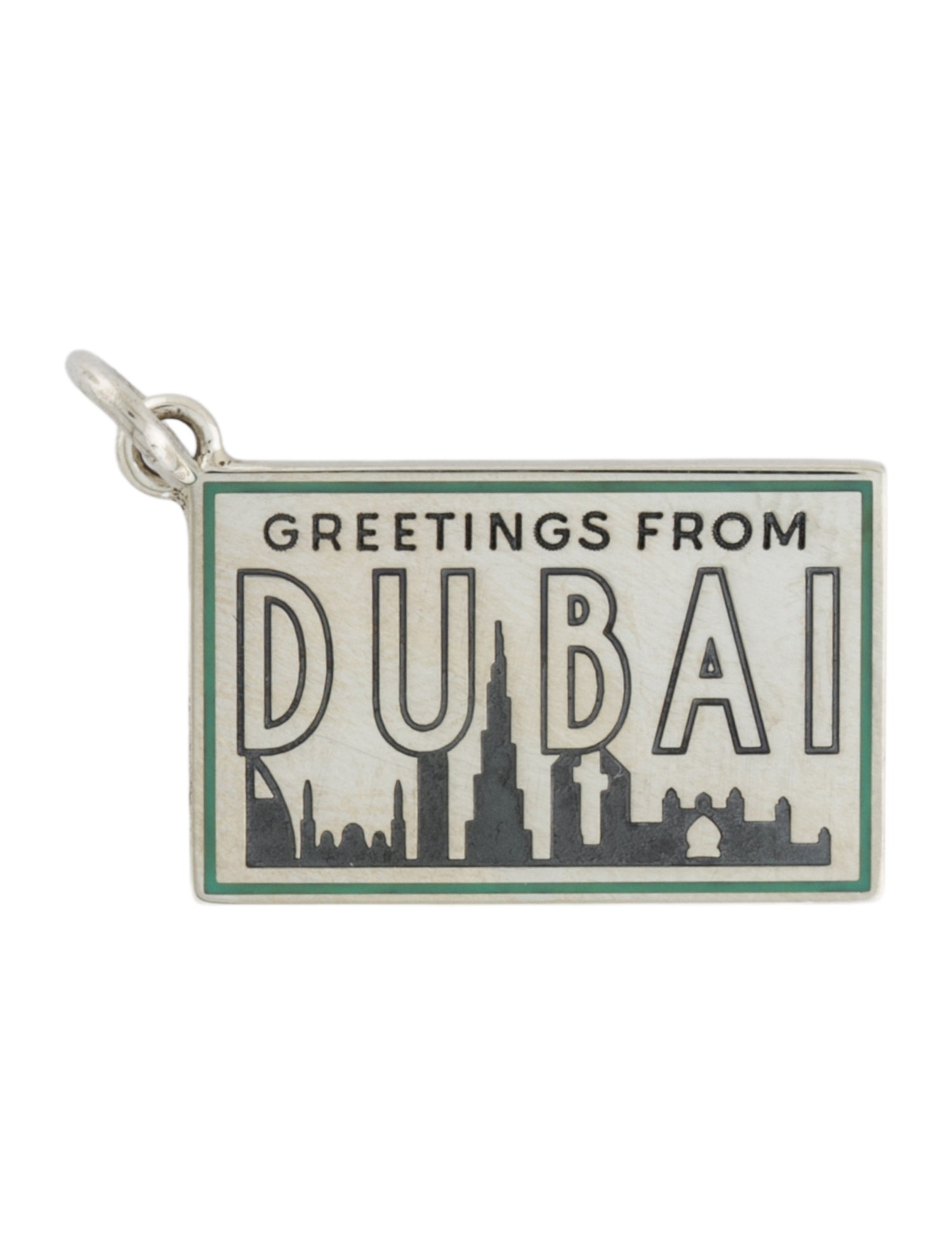 Tiffany & Co. Enamel 'Greetings from Dubai' Postcard Charm