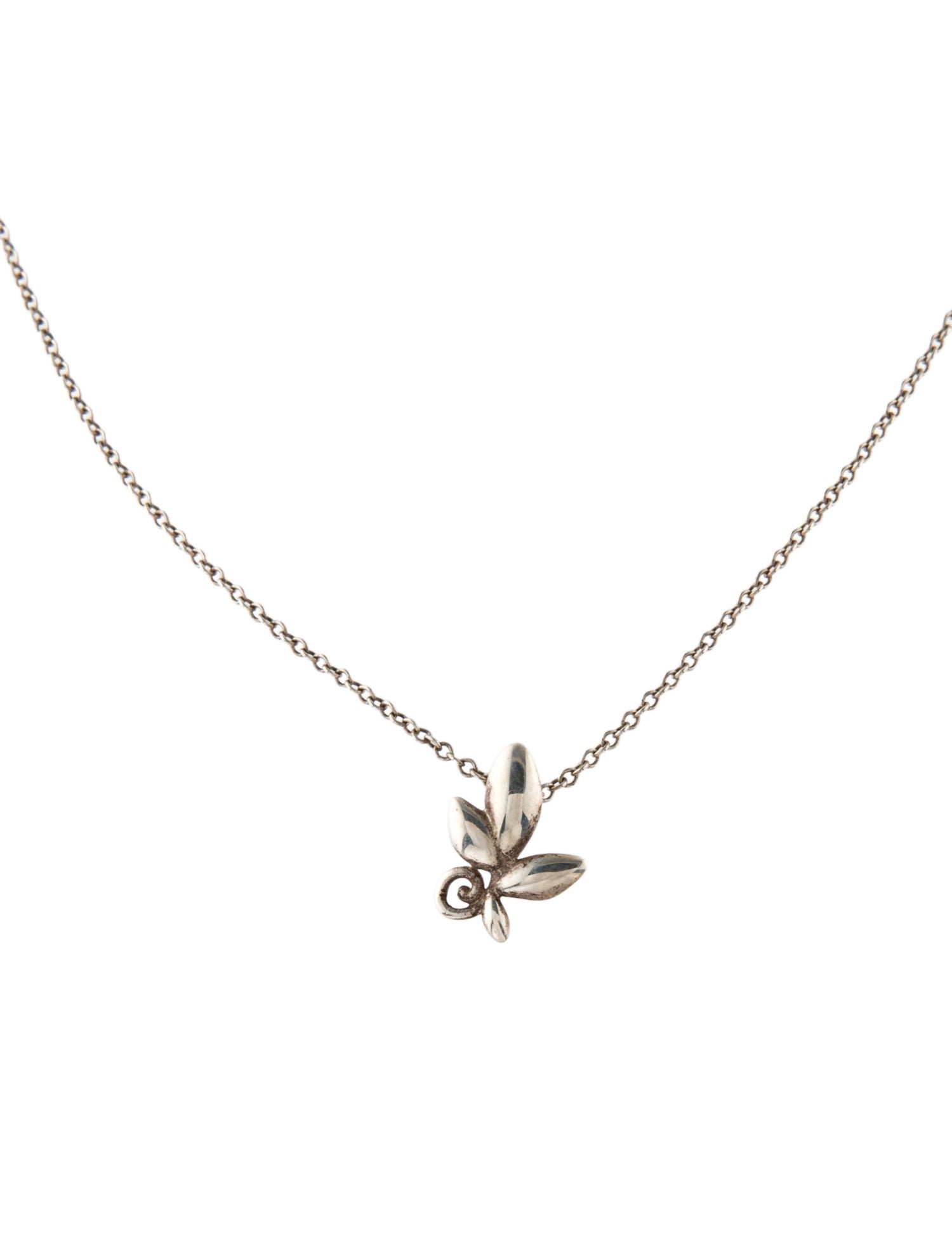Tiffany & Co. Olive Leaf Vine Pendant Necklace