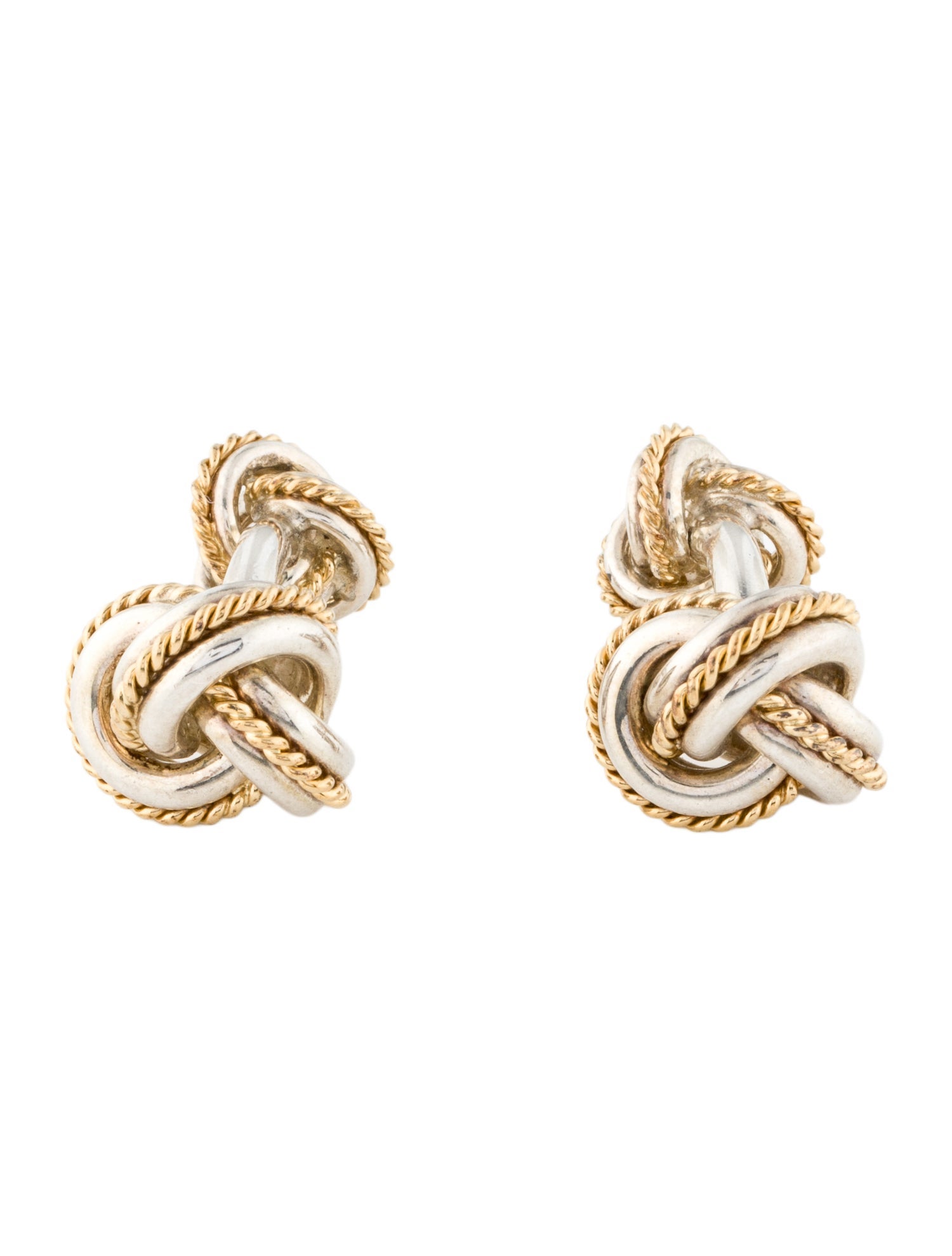 Tiffany & Co. Vintage Two-Tone Knot Cufflinks