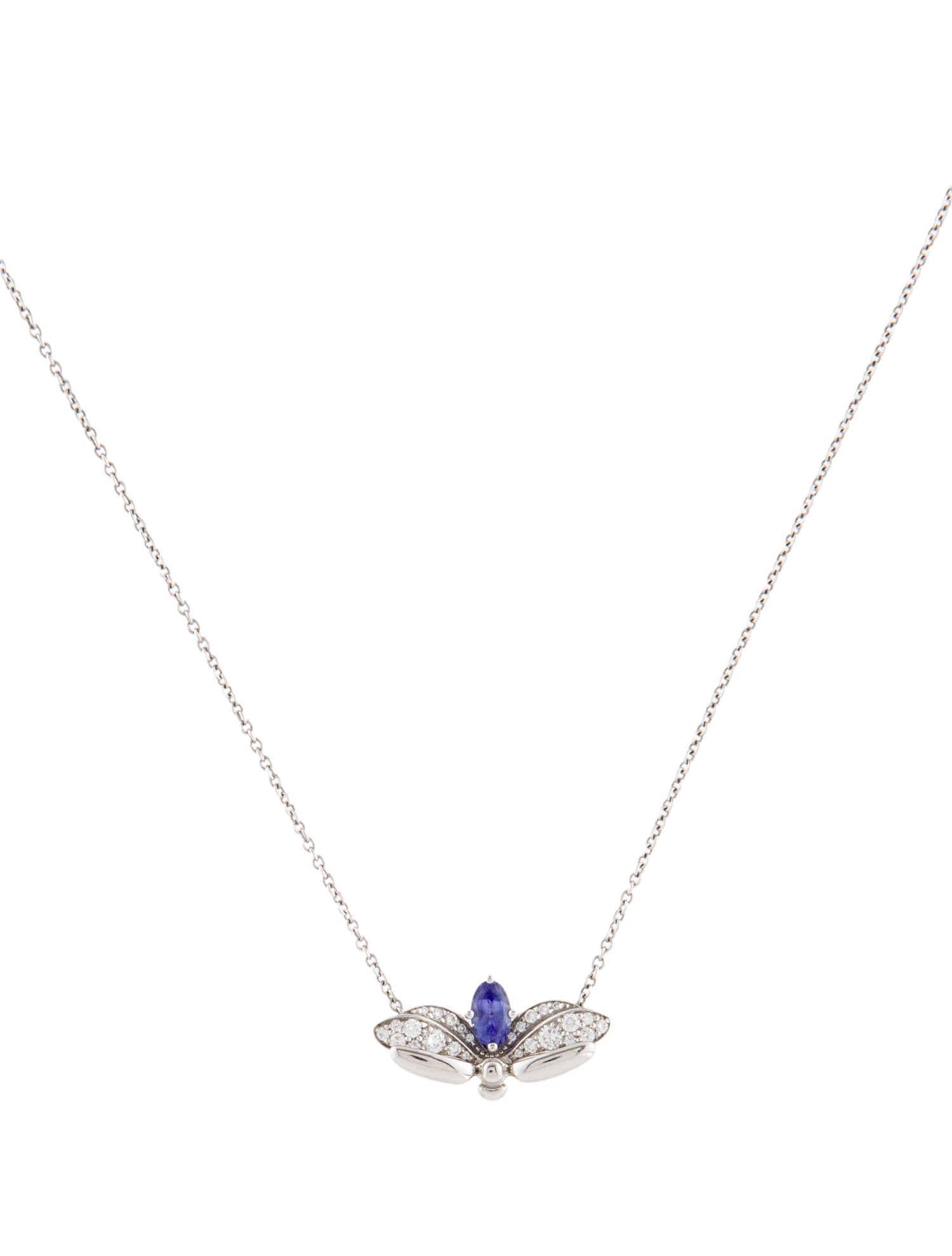 Tiffany & Co. Platinum Tanzanite & Diamond Firefly Pendant Necklace