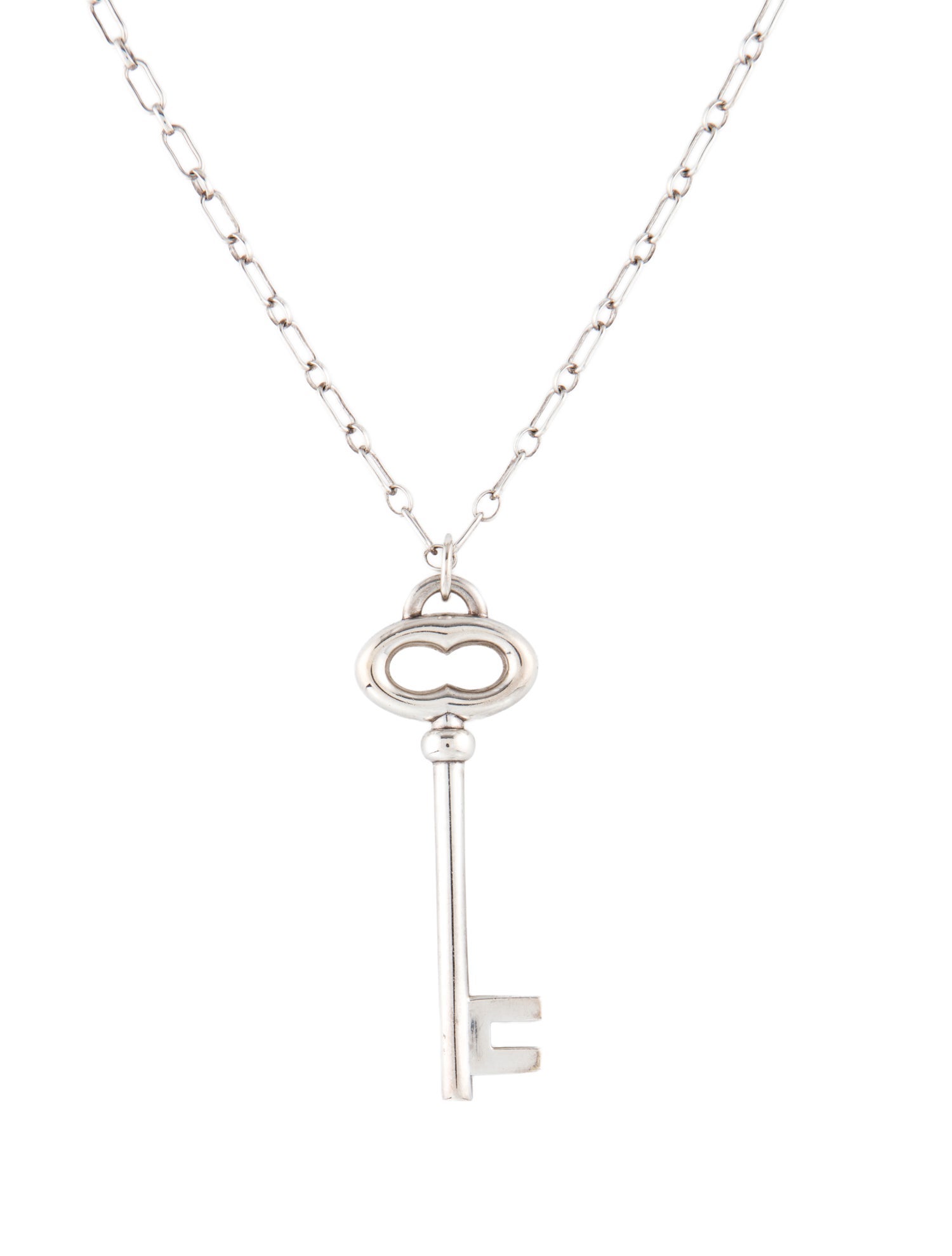 Tiffany & Co. Oval Key Pendant Necklace