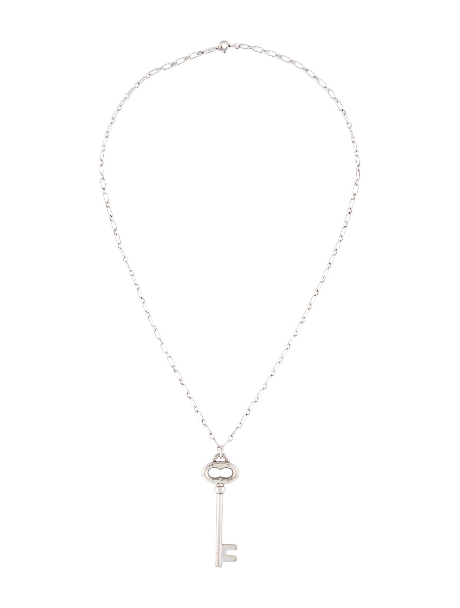 Tiffany & Co. Oval Key Pendant Necklace