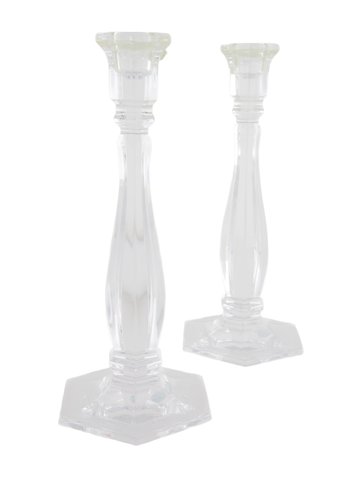 Tiffany & Co. Pair of Richmond Crystal Candlesticks