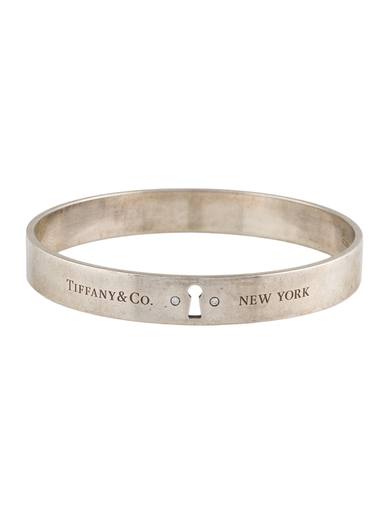 Tiffany & Co. Diamond Keyhole Bangle
