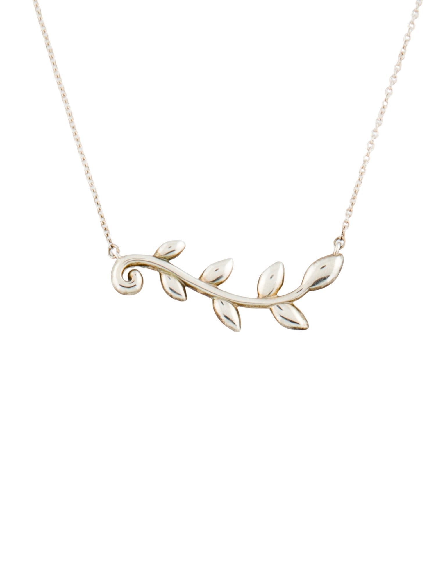 Tiffany & Co. Olive Leaf Vine Pendant Necklace