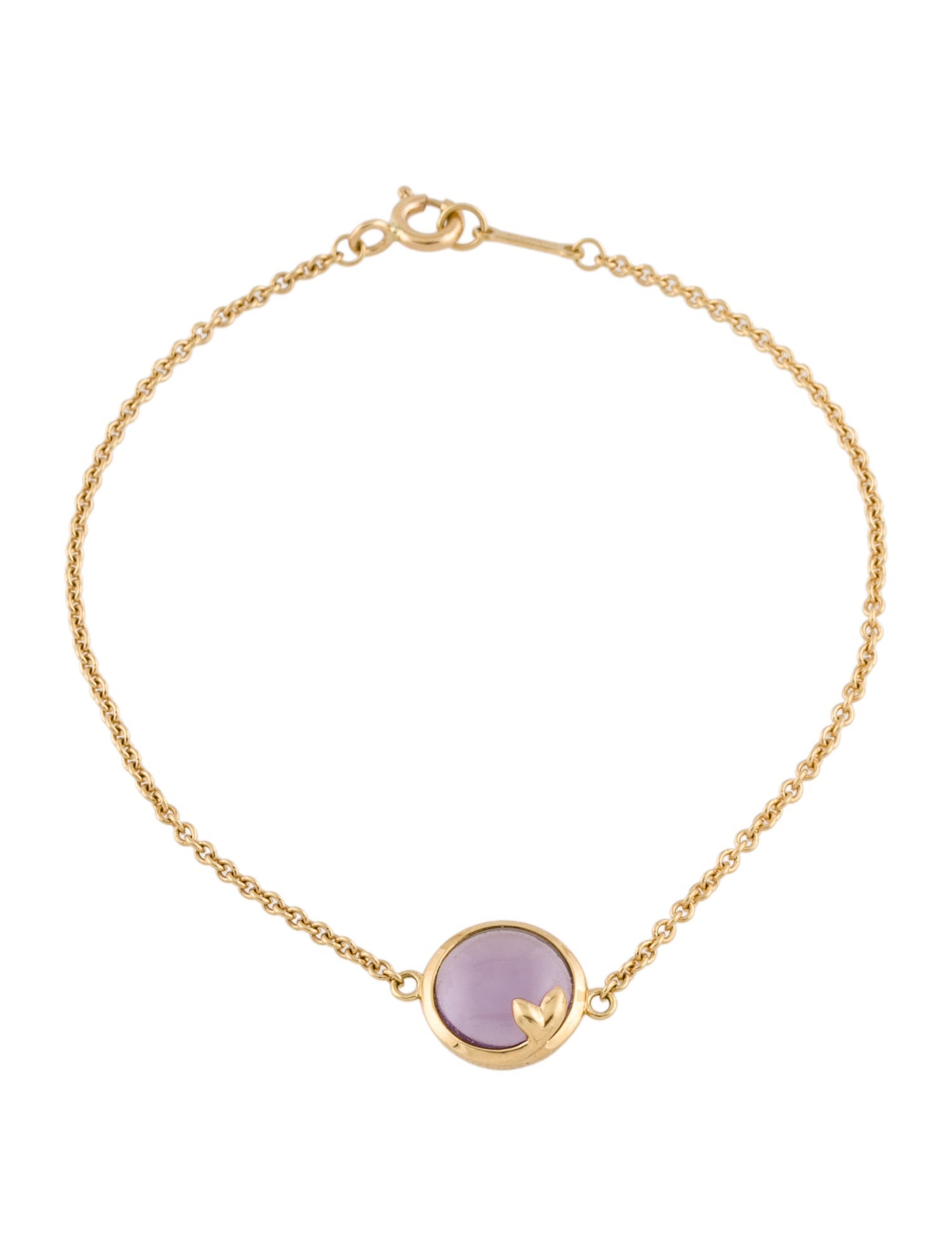 Tiffany & Co. 18K Amethyst Olive Leaf Bracelet