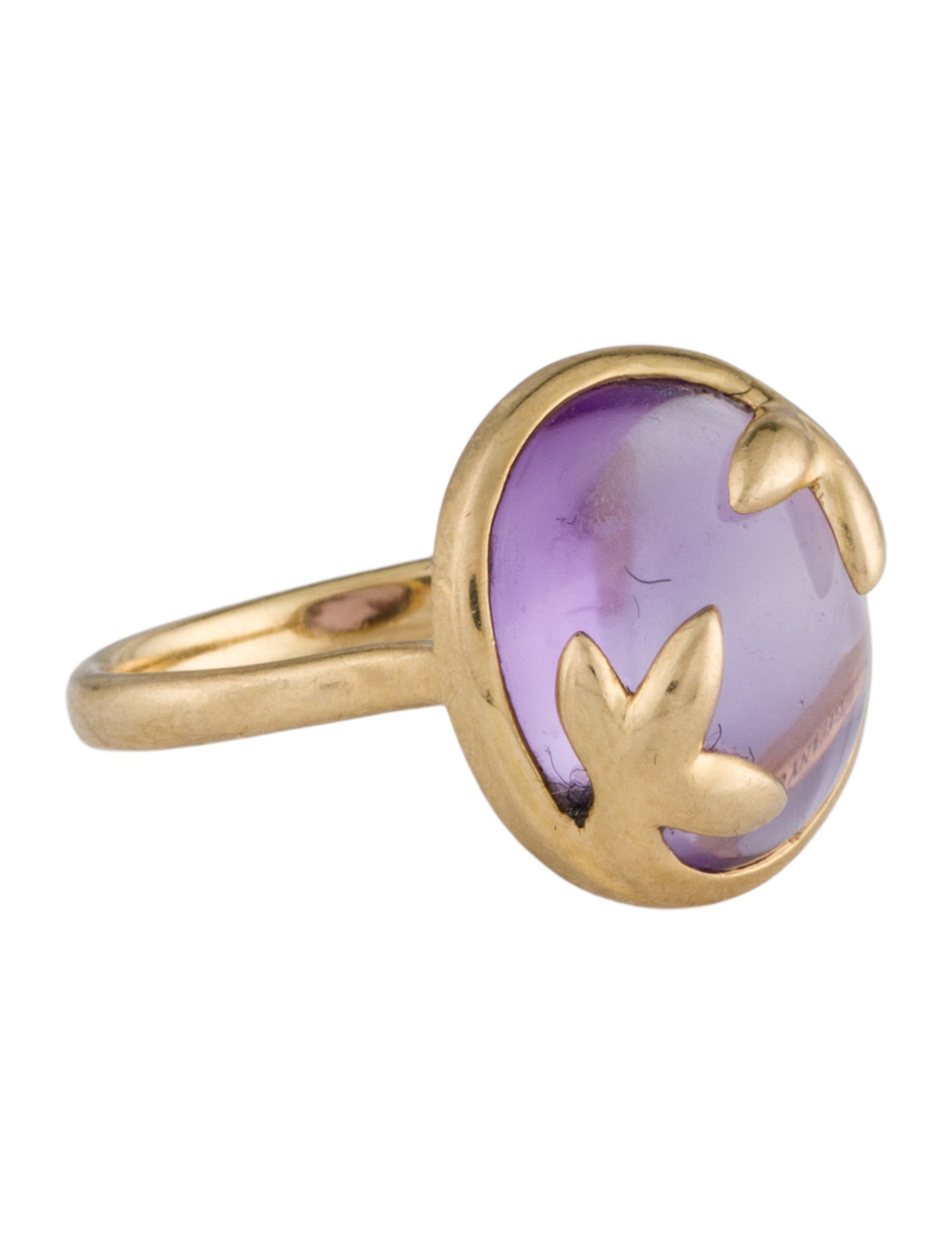 Tiffany & Co. 18K Amethyst Olive Leaf Cocktail Ring