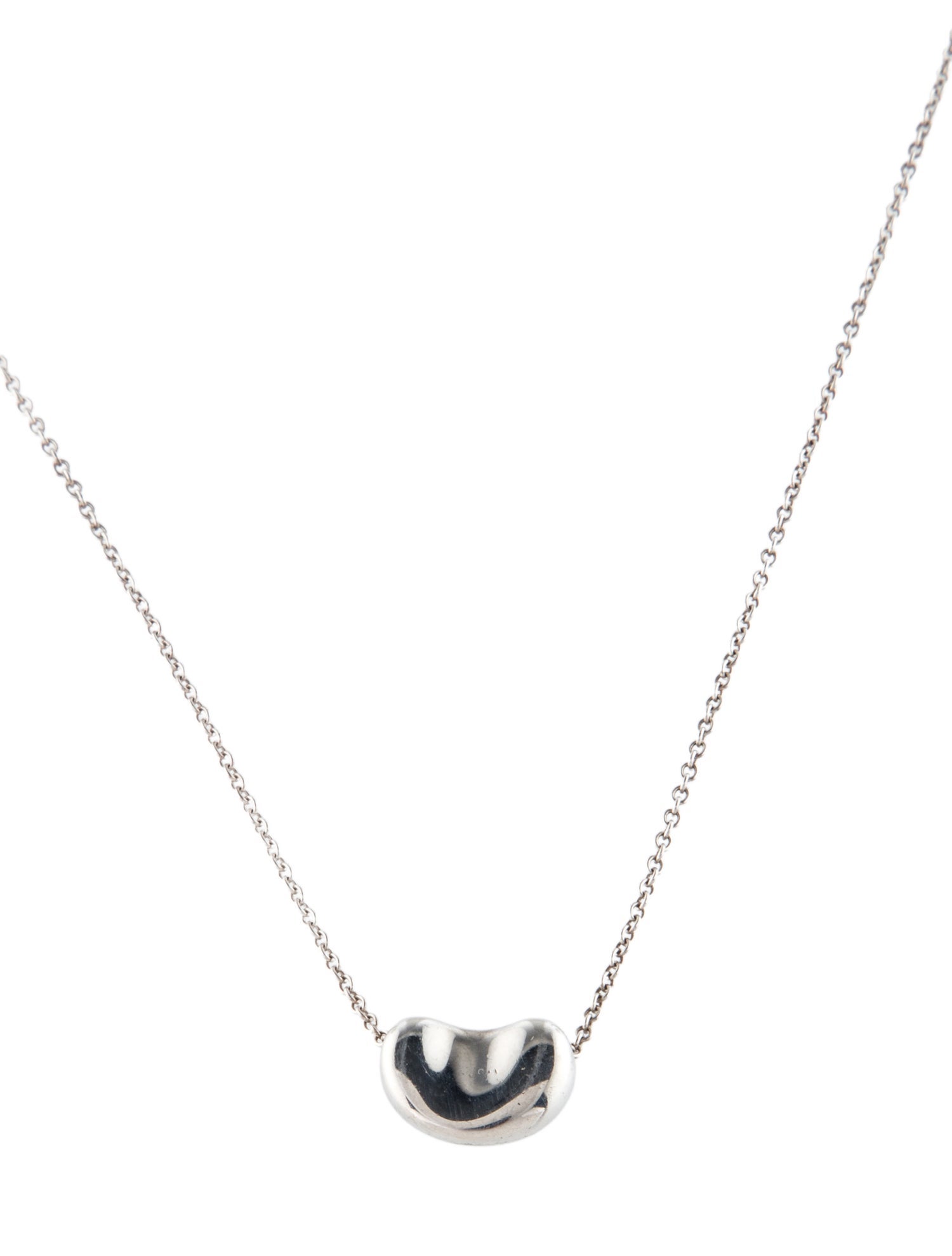 Tiffany & Co. Vintage Bean Design Pendant Necklace