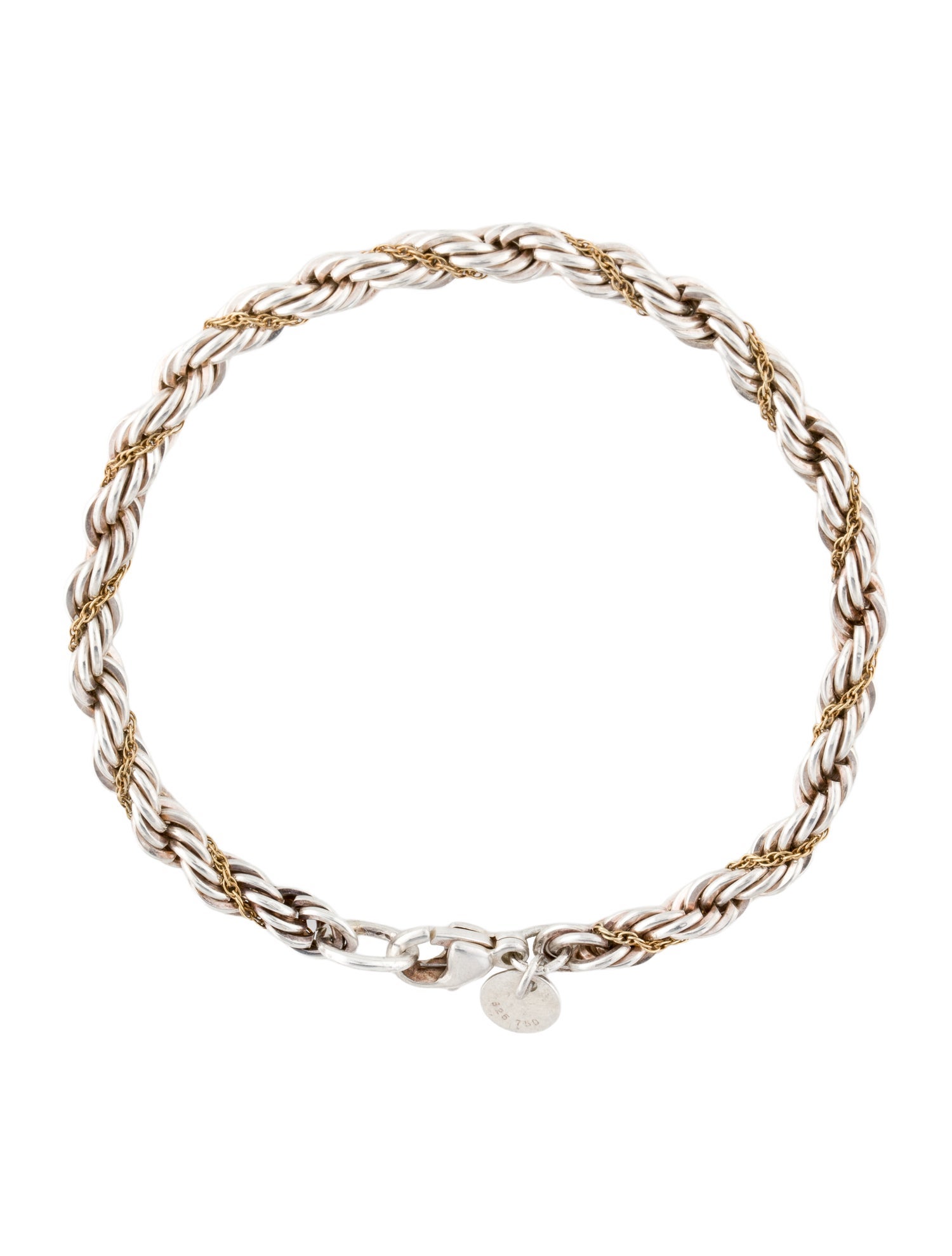 Tiffany & Co. Two-Tone Twisted Rope Chain Bracelet