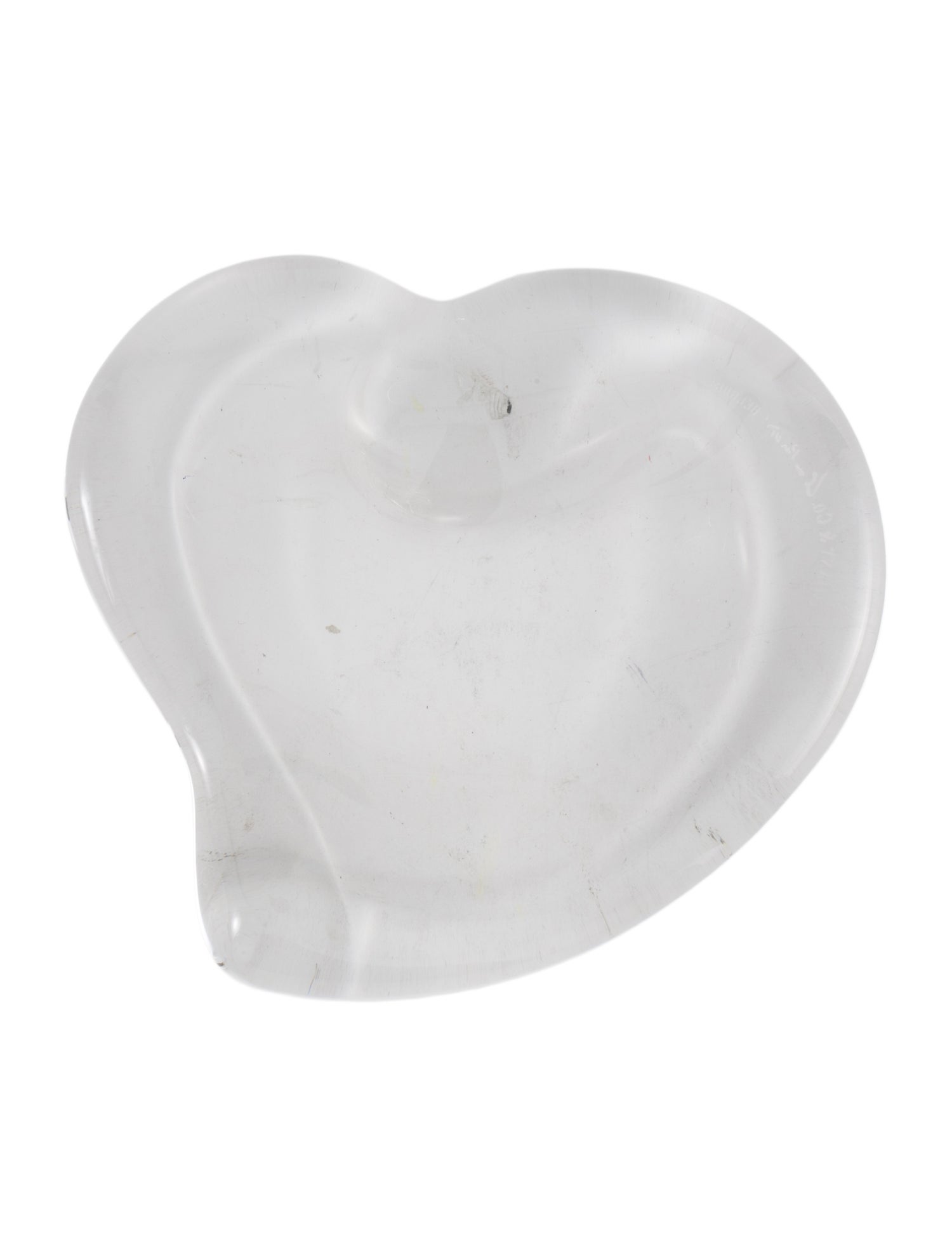 Tiffany & Co. Elsa Peretti Crystal Heart Dish