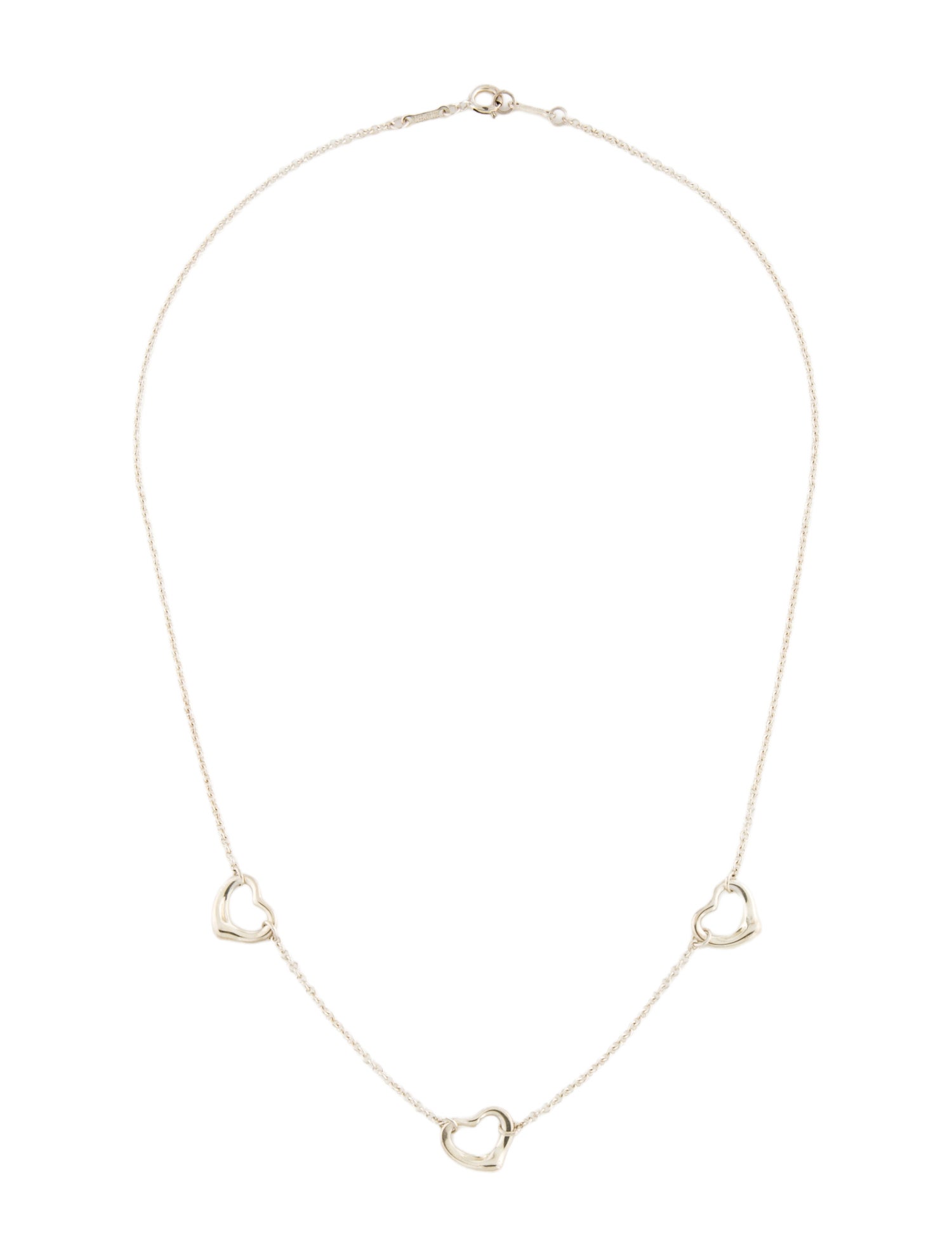 Tiffany & Co. Open Heart Station Necklace