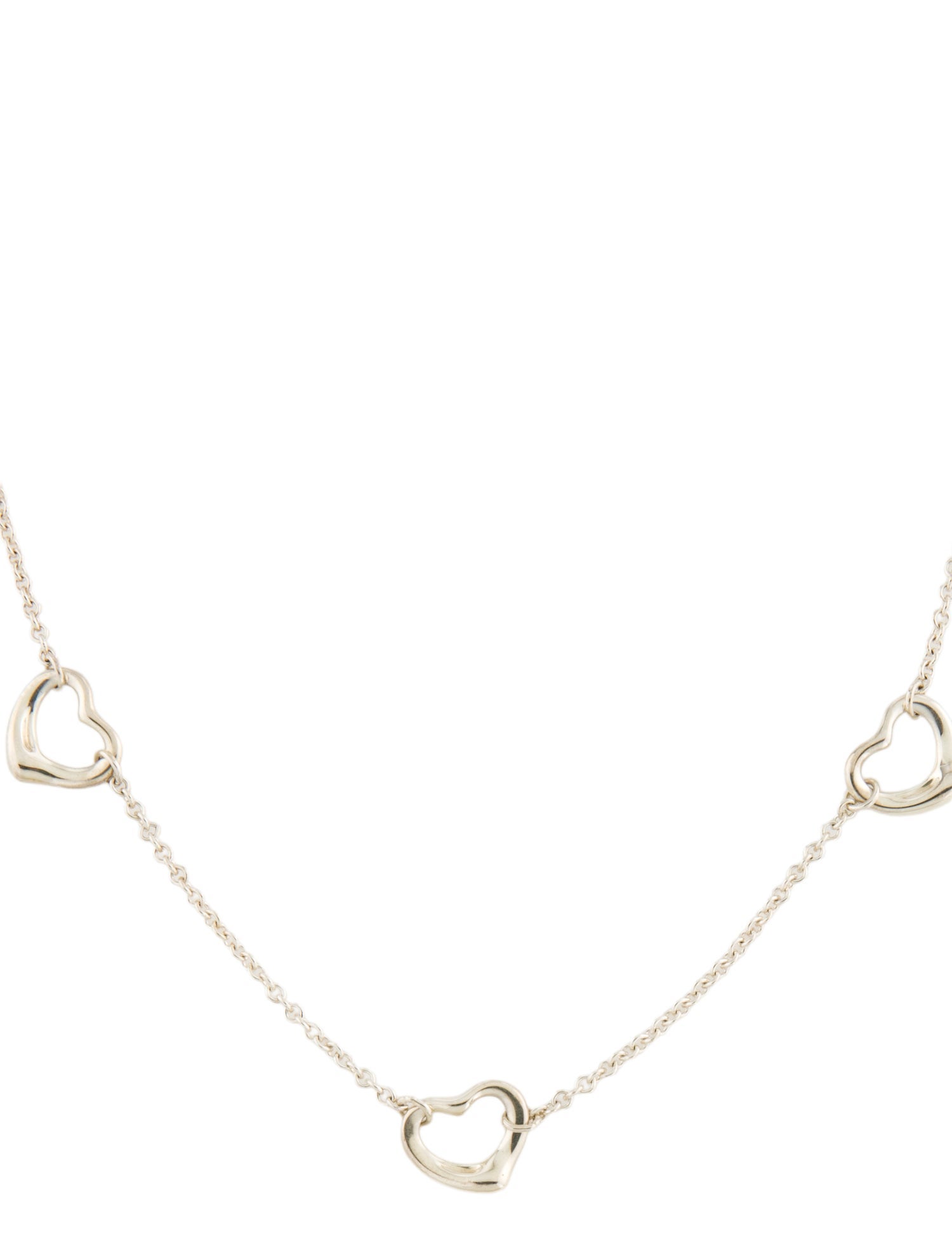 Tiffany & Co. Open Heart Station Necklace