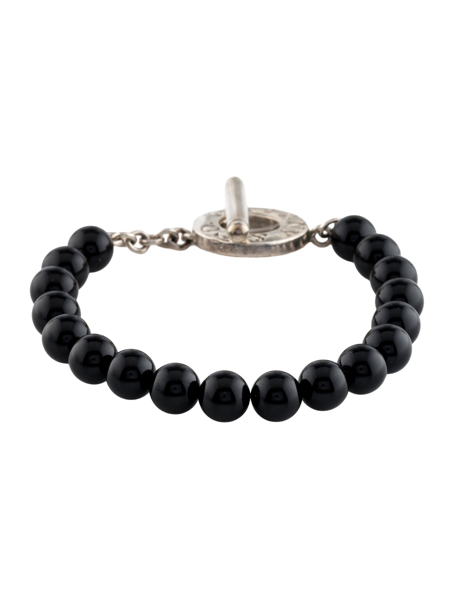 Tiffany & Co. Onyx Bead Toggle Bracelet