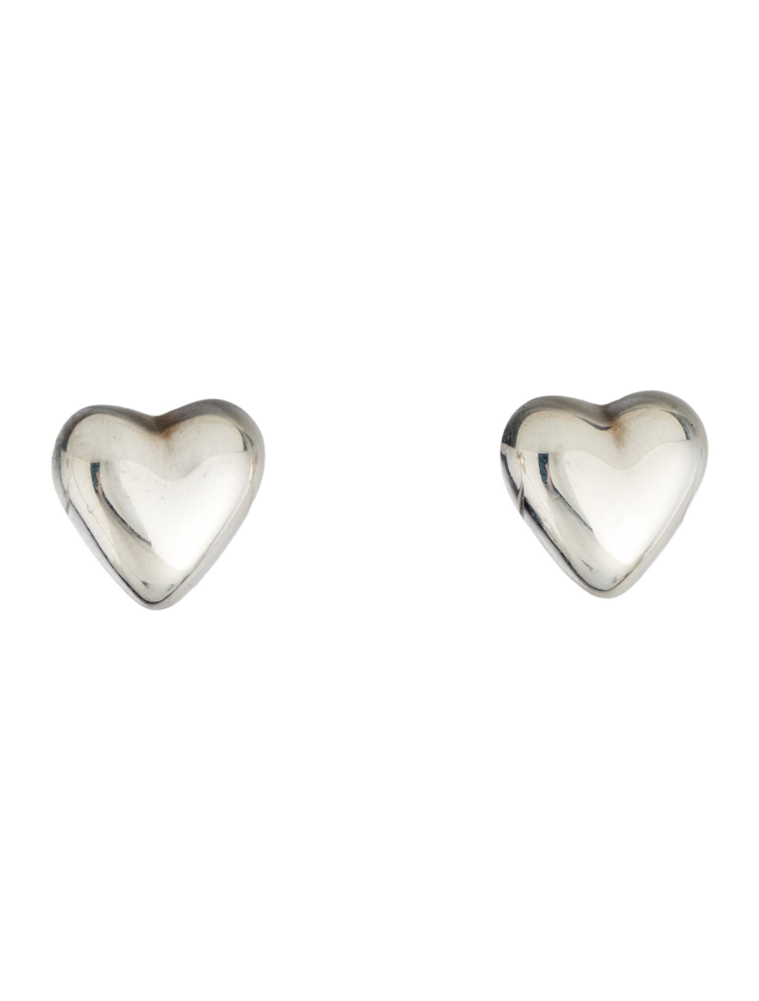 Tiffany & Co. Vintage Puffed Heart Stud Earrings