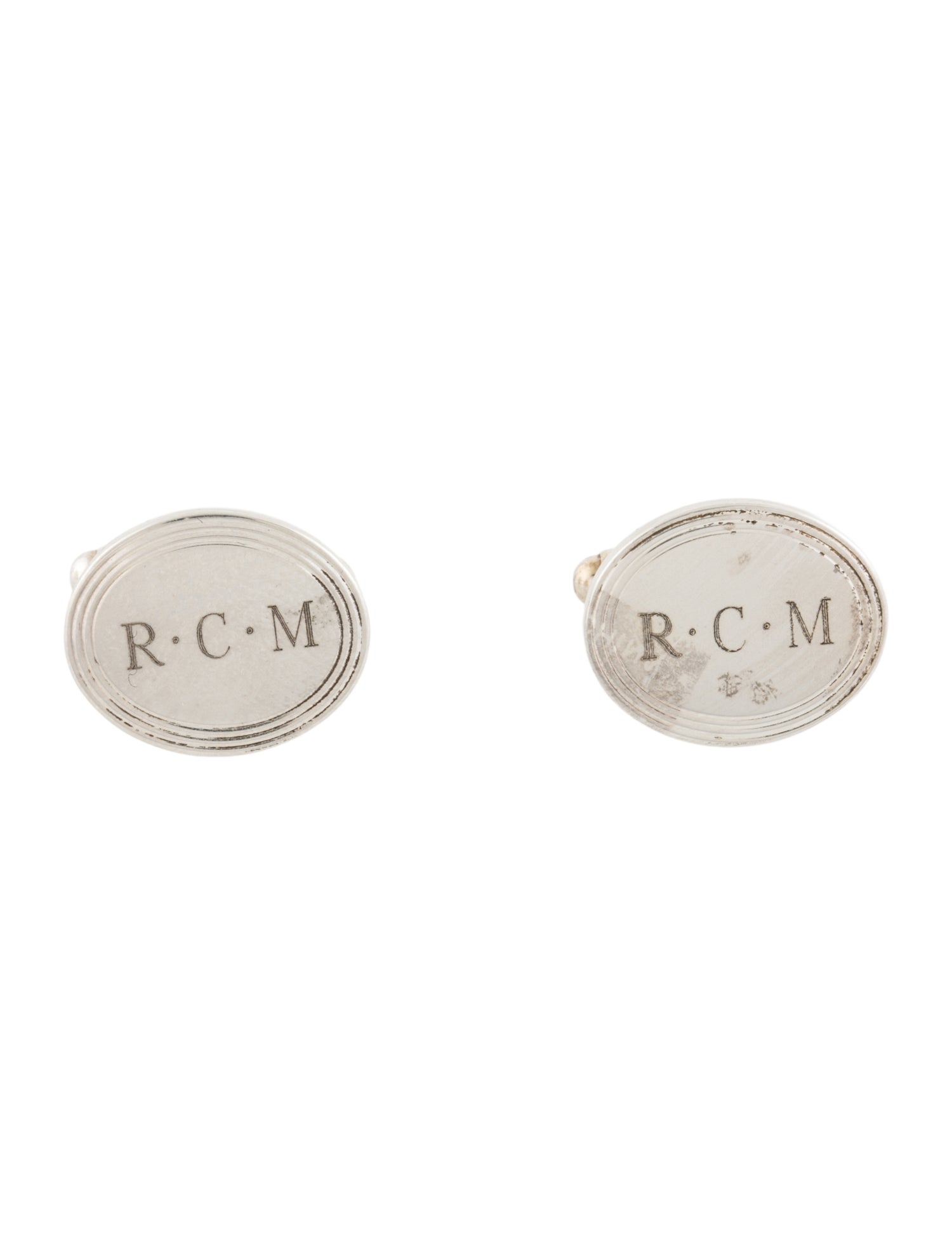 Tiffany & Co. Engine-Turned Oval Cufflinks