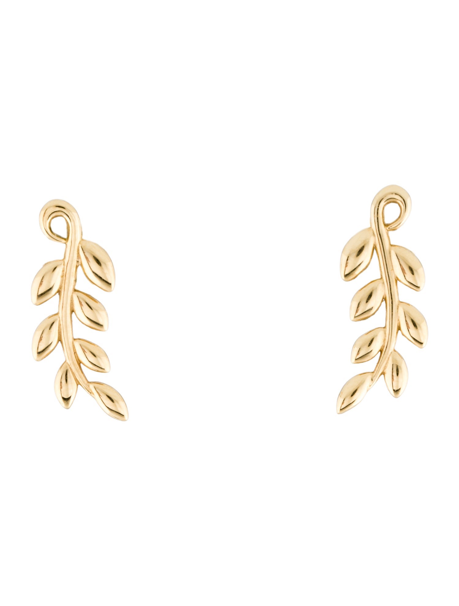 Tiffany & Co. 18K Olive Leaf Climber Earrings