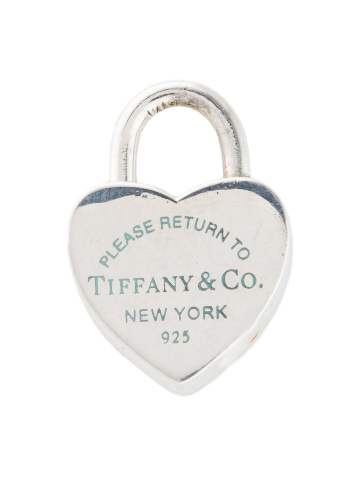 Tiffany & Co. Enamel Heart Pull & Twist Lock Charm