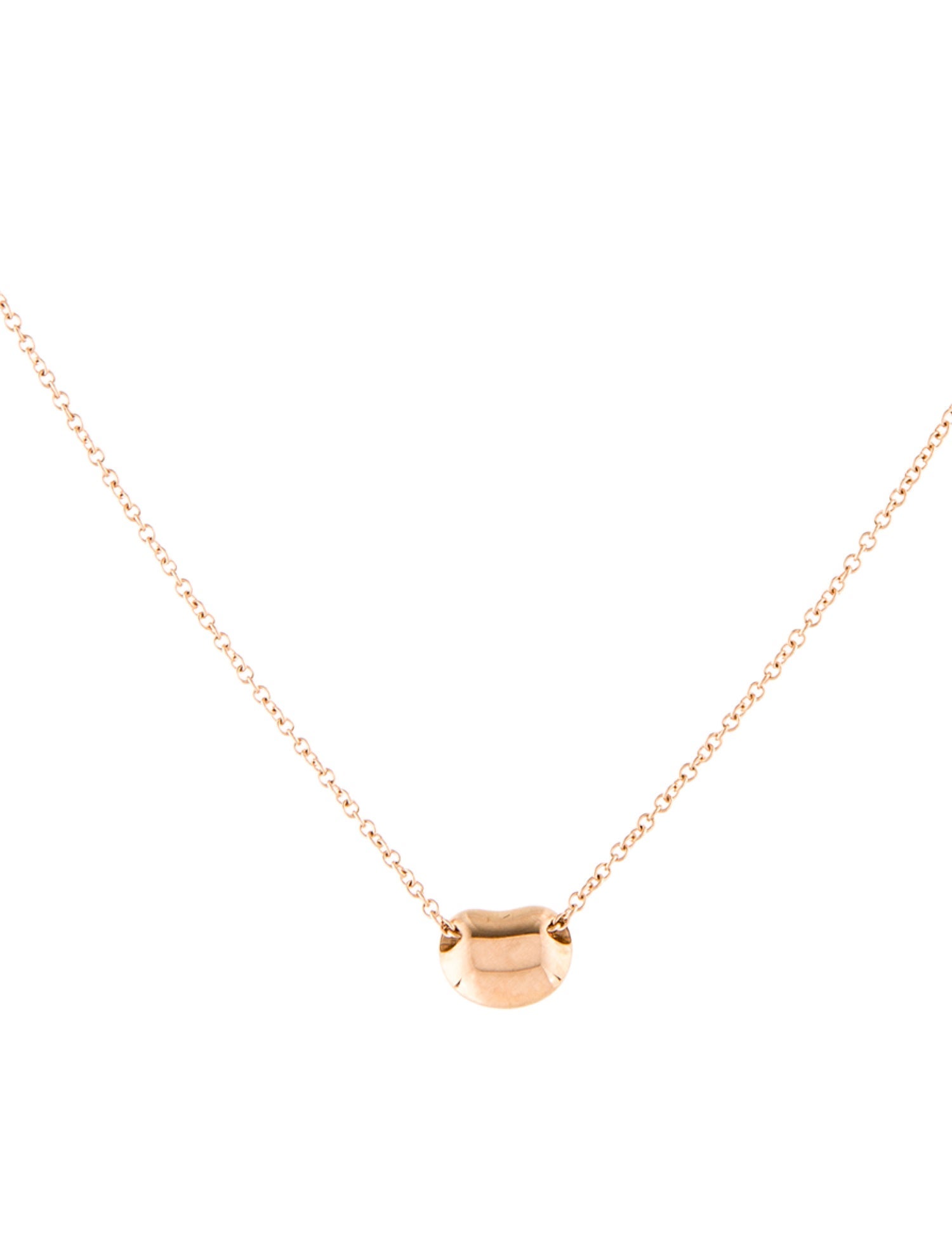 Tiffany & Co. 18K Bean Design Pendant Necklace