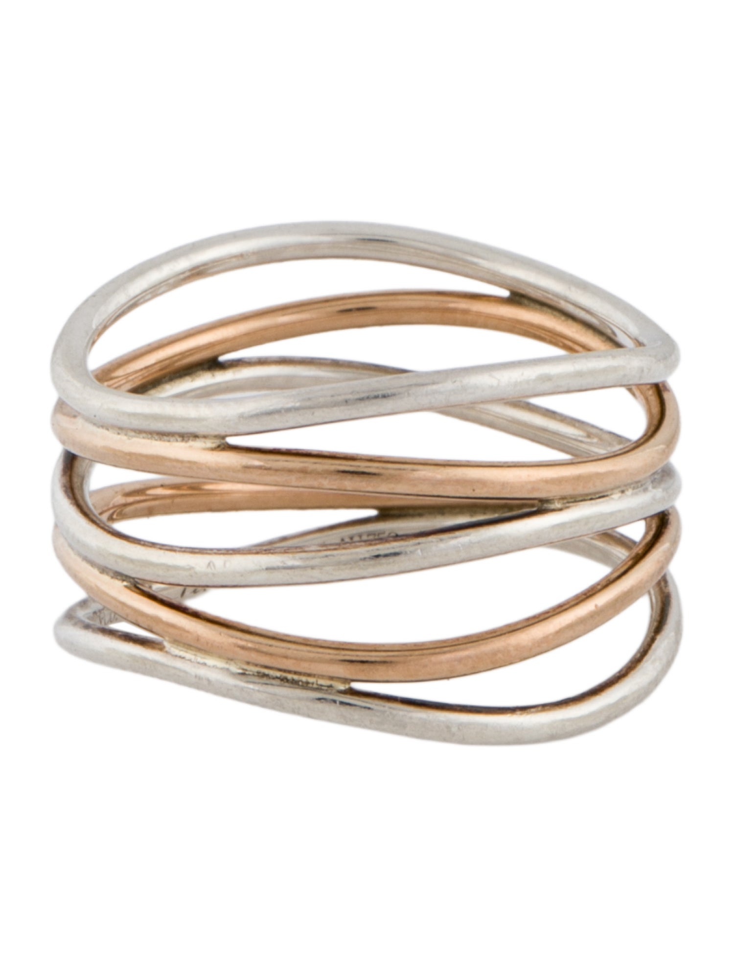 Tiffany & Co. Two-Tone Five Row Wave Band