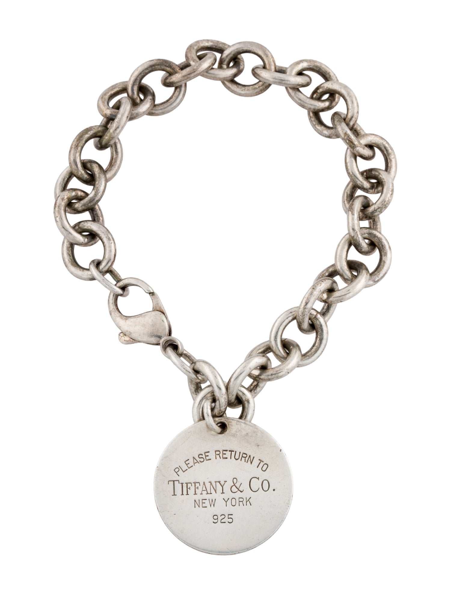 Tiffany & Co. Vintage Circle Tag Charm Bracelet