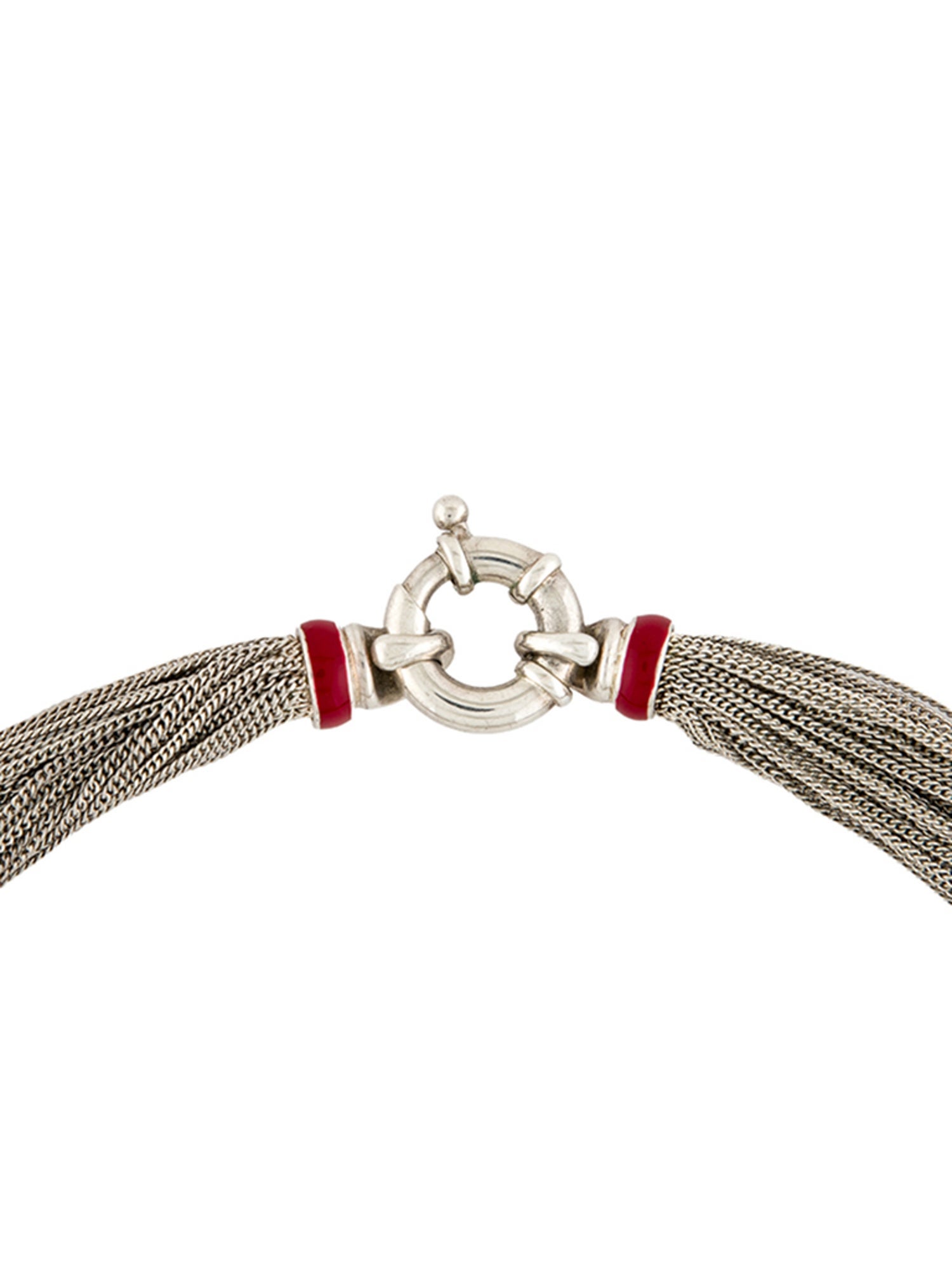 Tiffany & Co. Vintage Enamel Multichain Collar Necklace